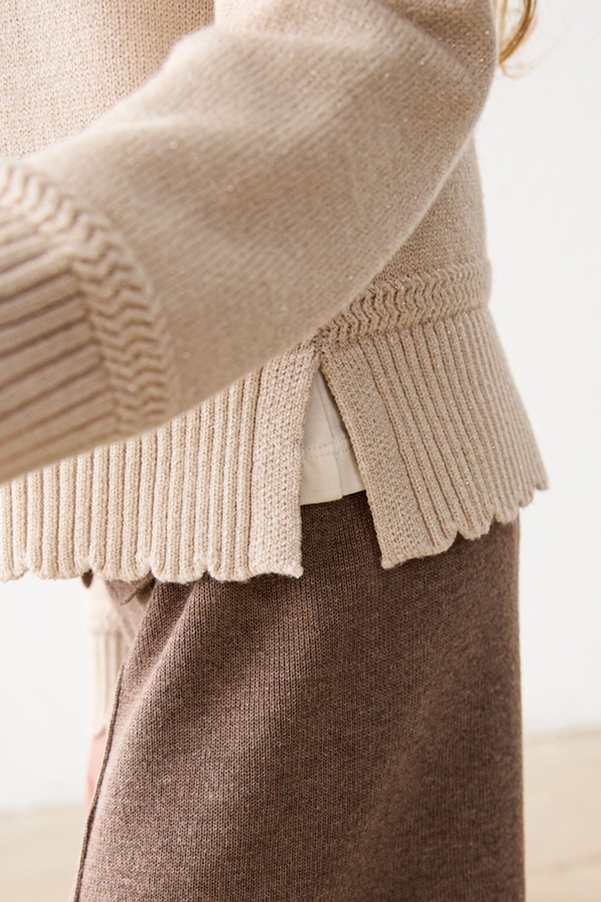 Knitted smooth sweater