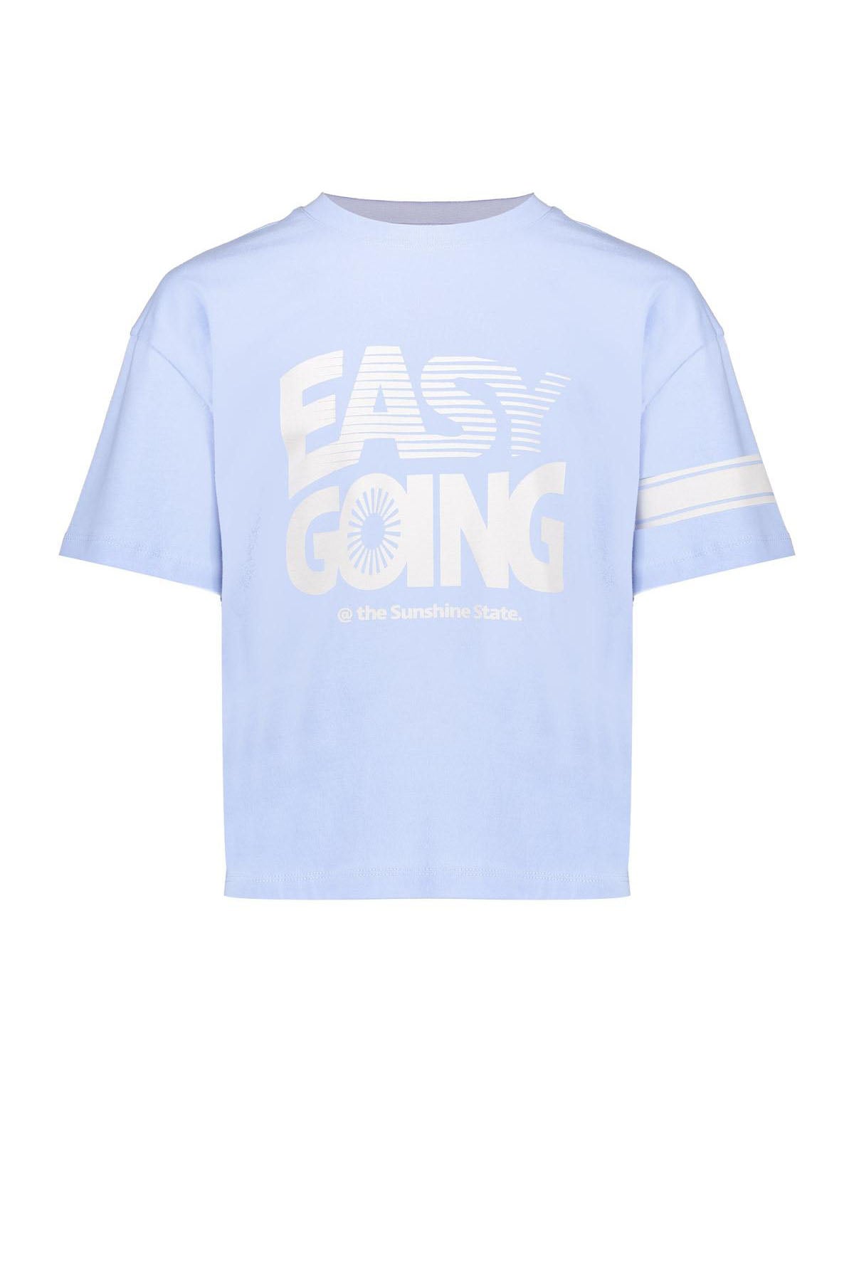 T-shirt easy going blauw