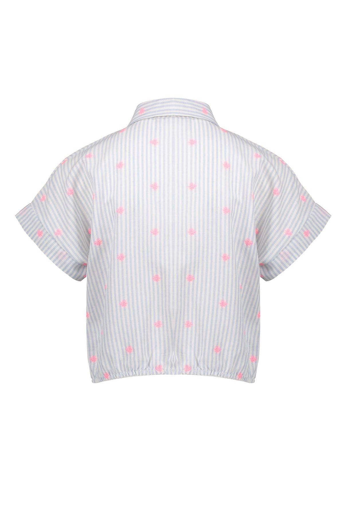 Blouse knot neon flower