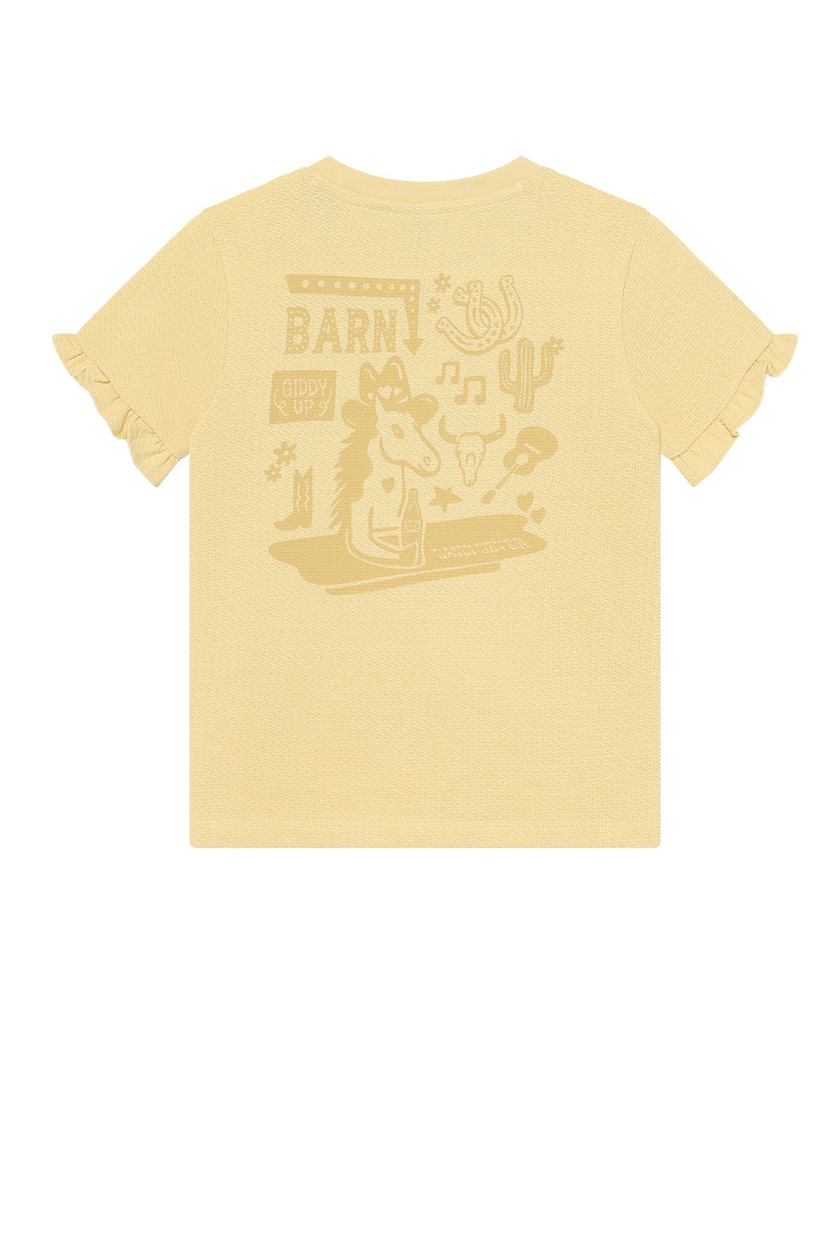 T-shirt Ruffle Back Print