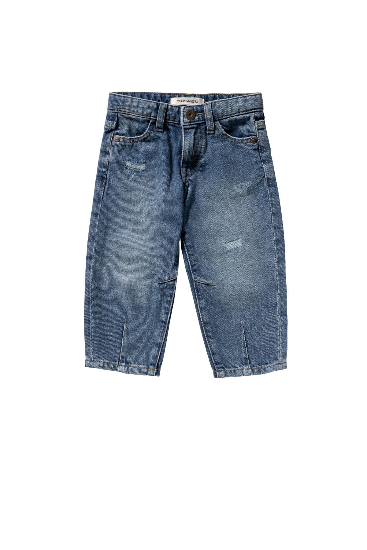 Medium Blue Barrel Jeans
