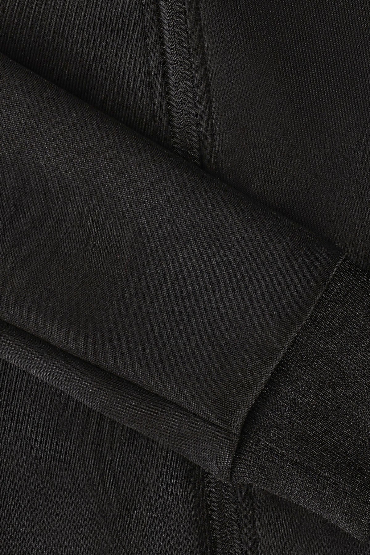 Zipper Jacket Contrast Sleeve