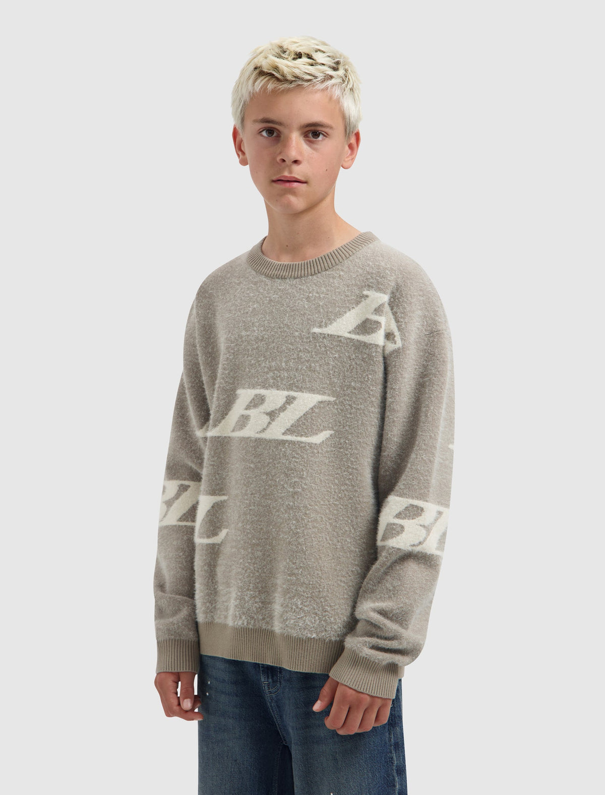 Junior Multi-Monogram Crewneck Knit