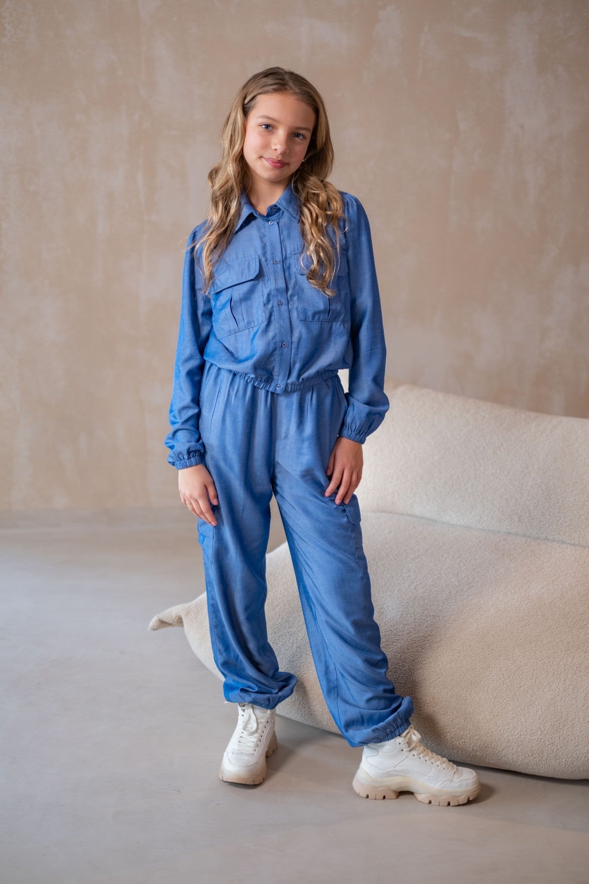 Candy Flo young blouse with big pockets indigo