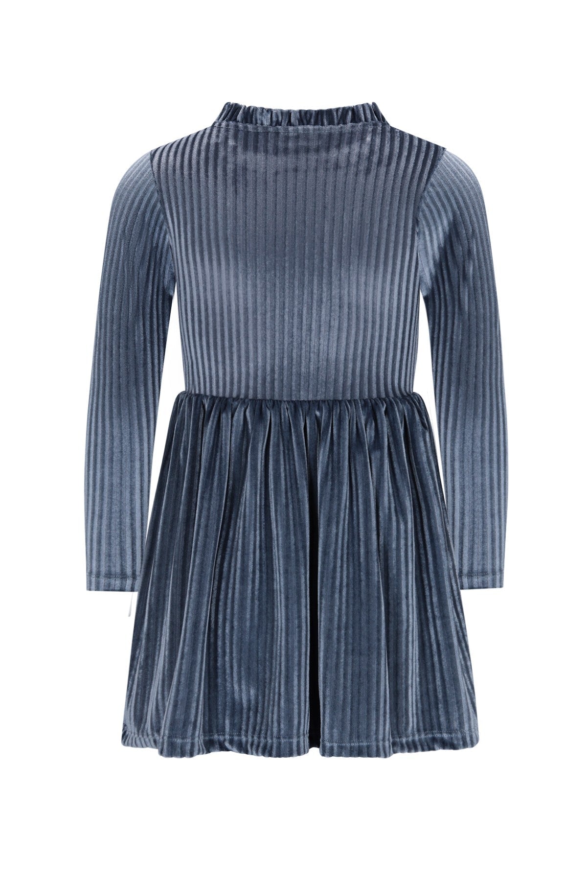 Mara Flo girls dress with buttons at shoulder ice blue
