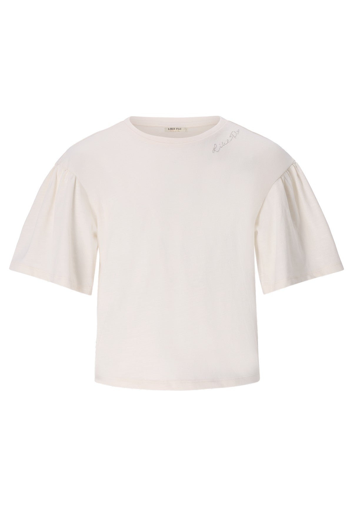 Estelle Flo girls tee with ruffle sleeves