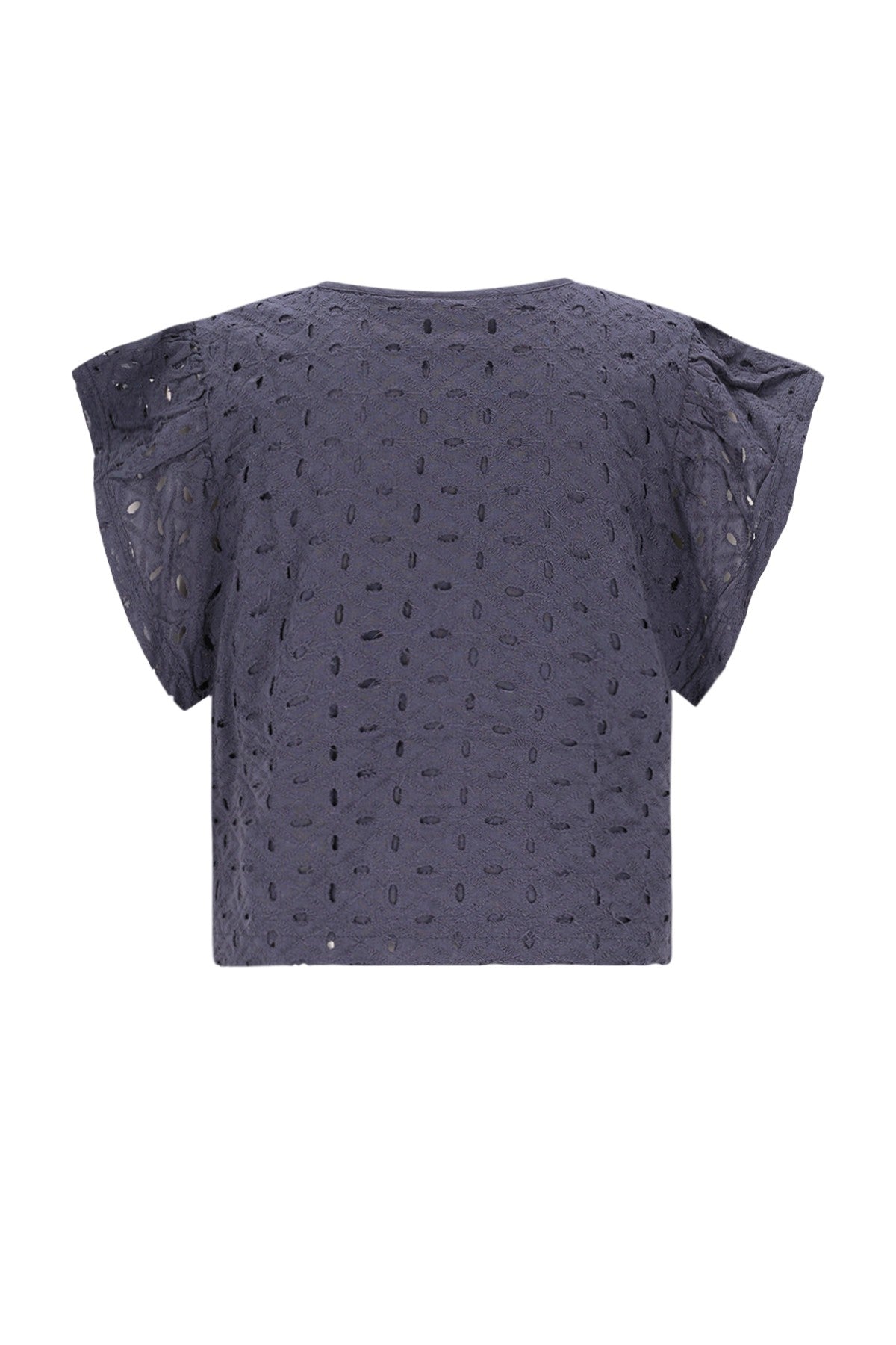 Charlotte Flo girls broderie anglaise blouse with fake bow closure
