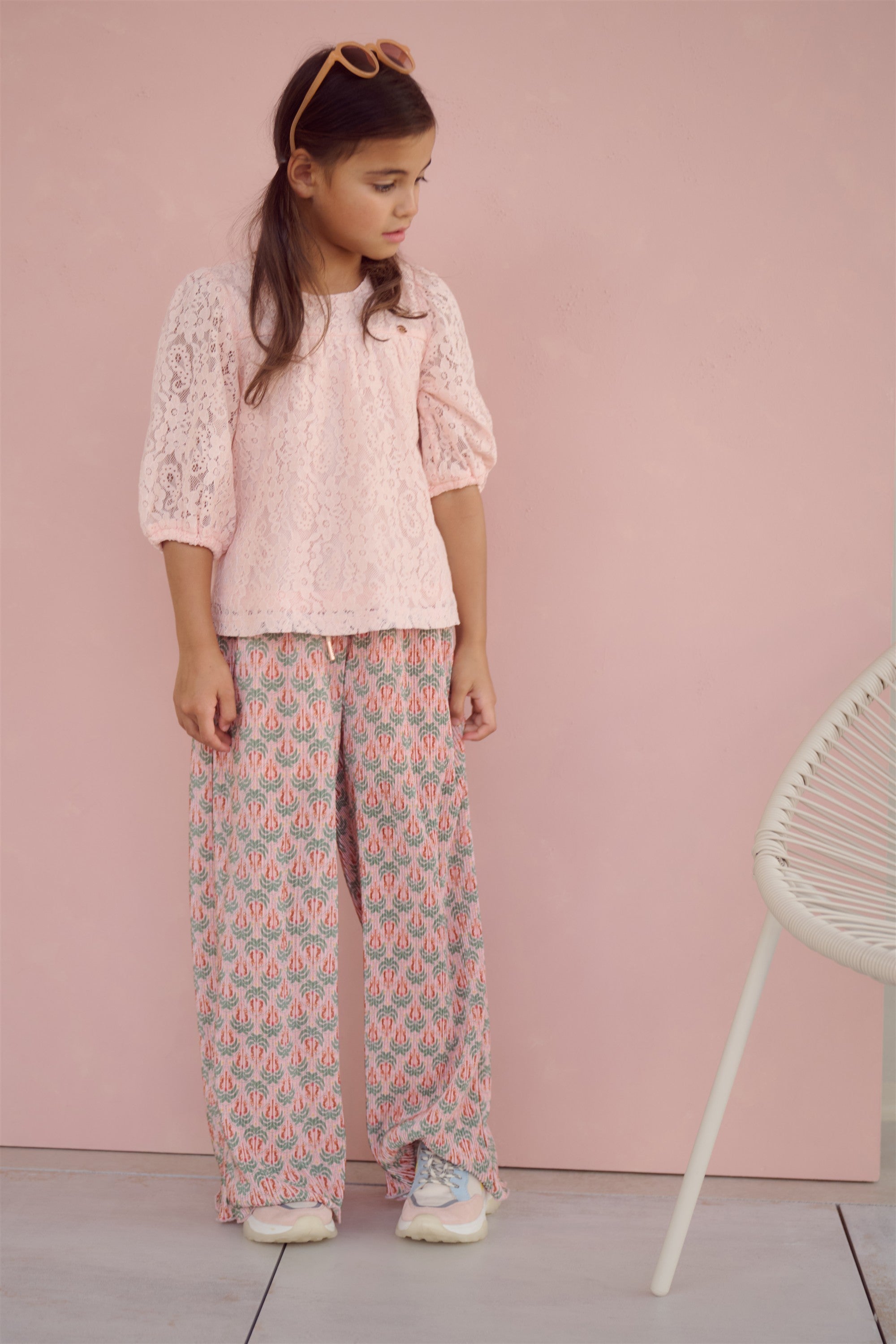 Sun Pleated Palmtree Palazzo