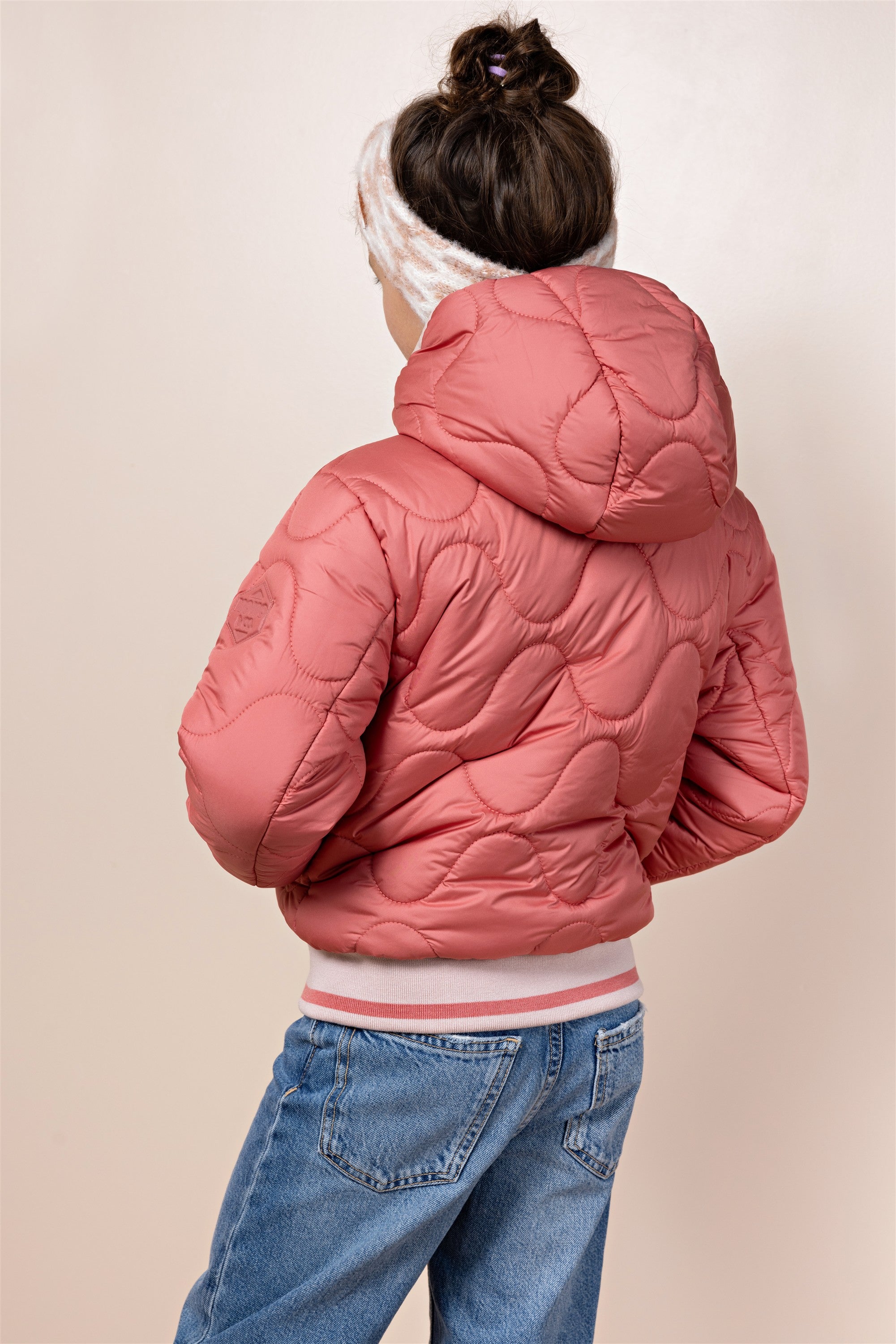 Bomby Reversible Girls Hooded Winter Bomberjacket