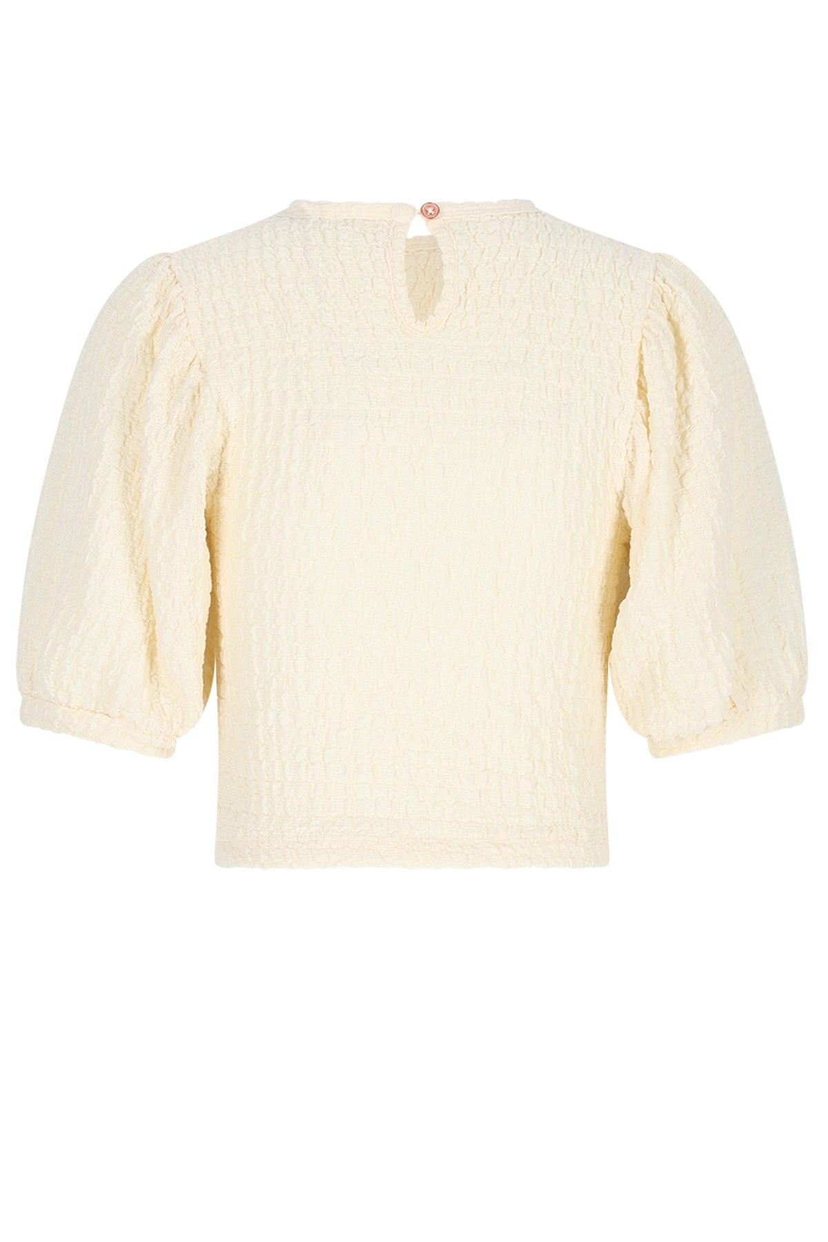 Kylias Smock Jersey Top with Puffed Sleeves