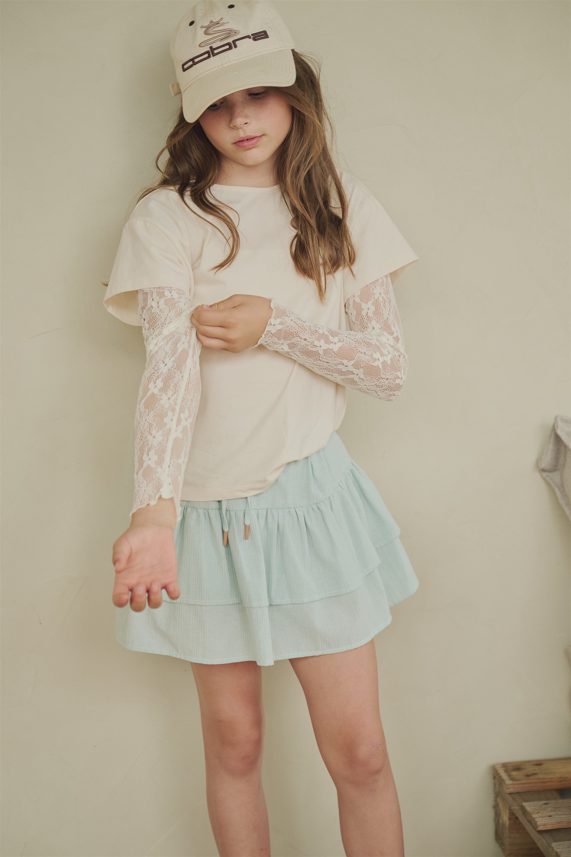 Kase Tshirt with lace sleeves