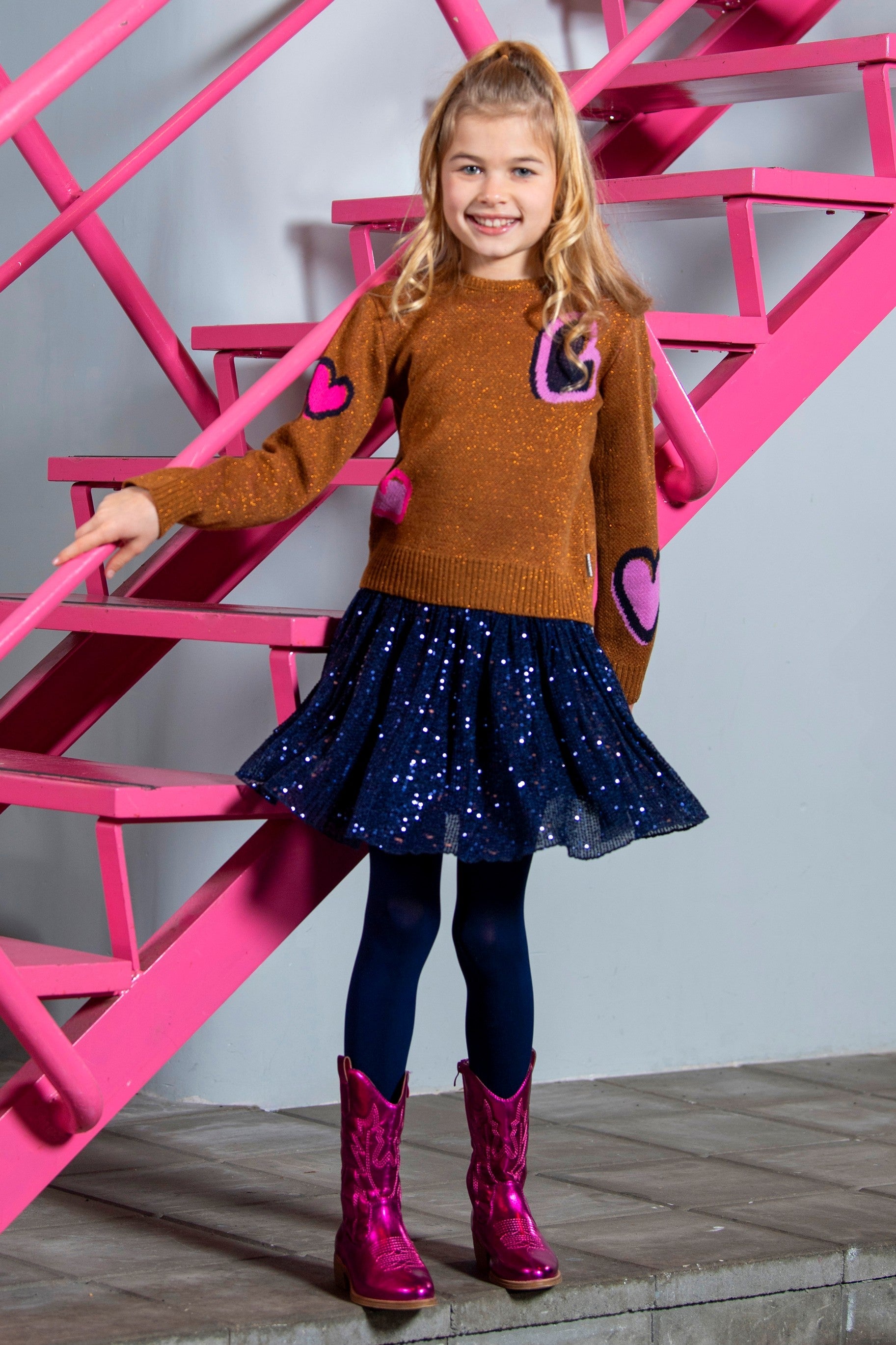 River B.Nosy girls sequince mesh skirt