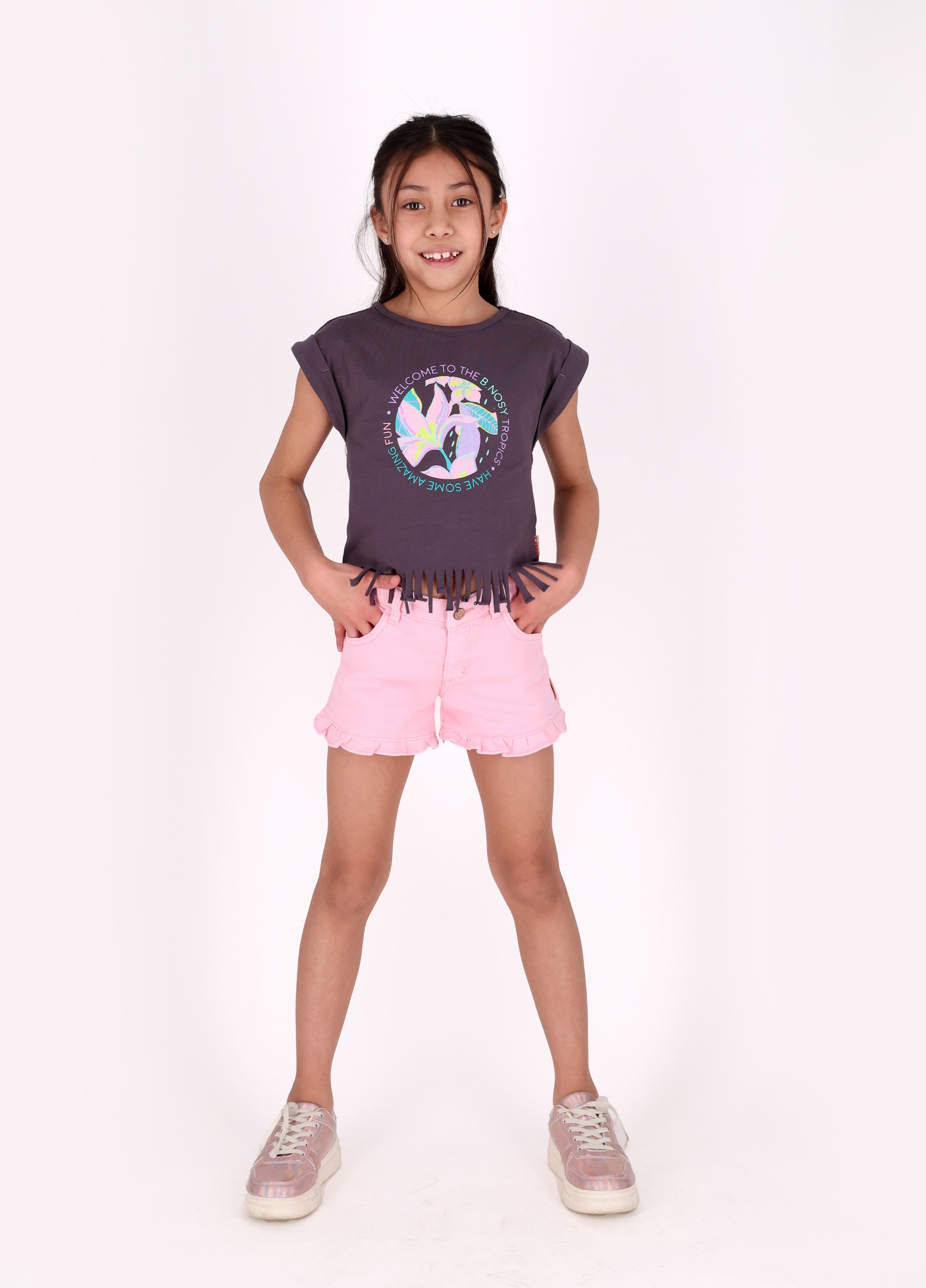 B.Nosy girls T-shirt fringe Tikki