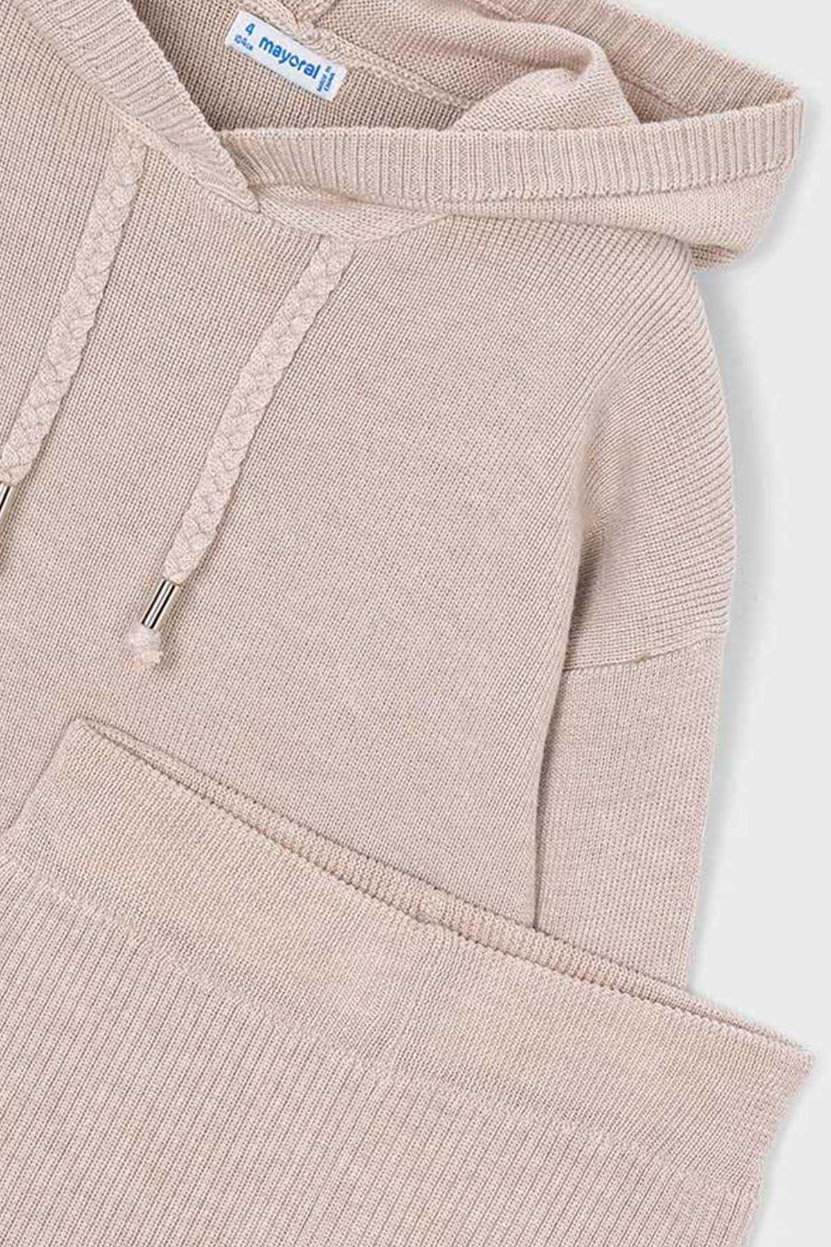 Long knit trousers set