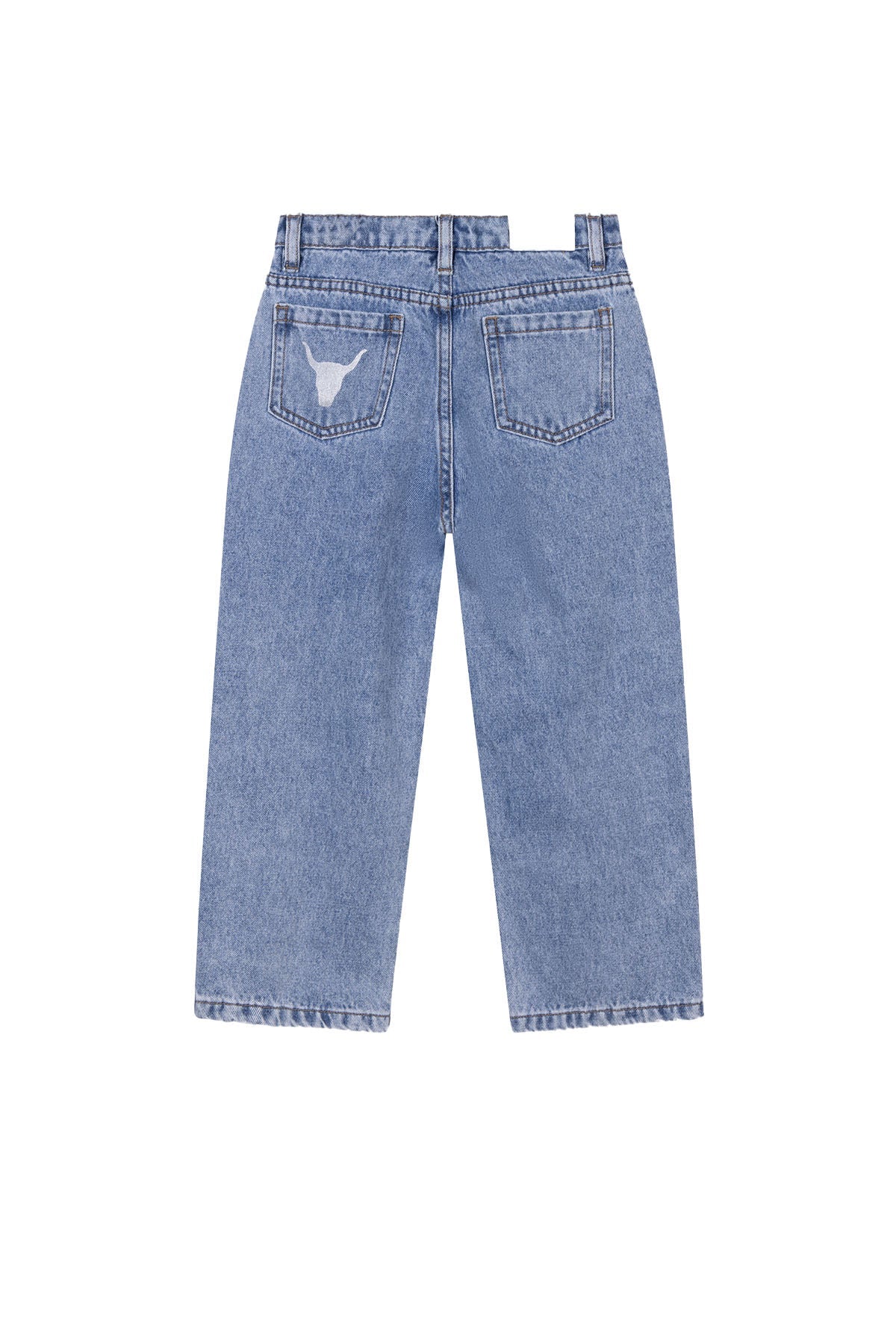 kids woven flowy denim pants
