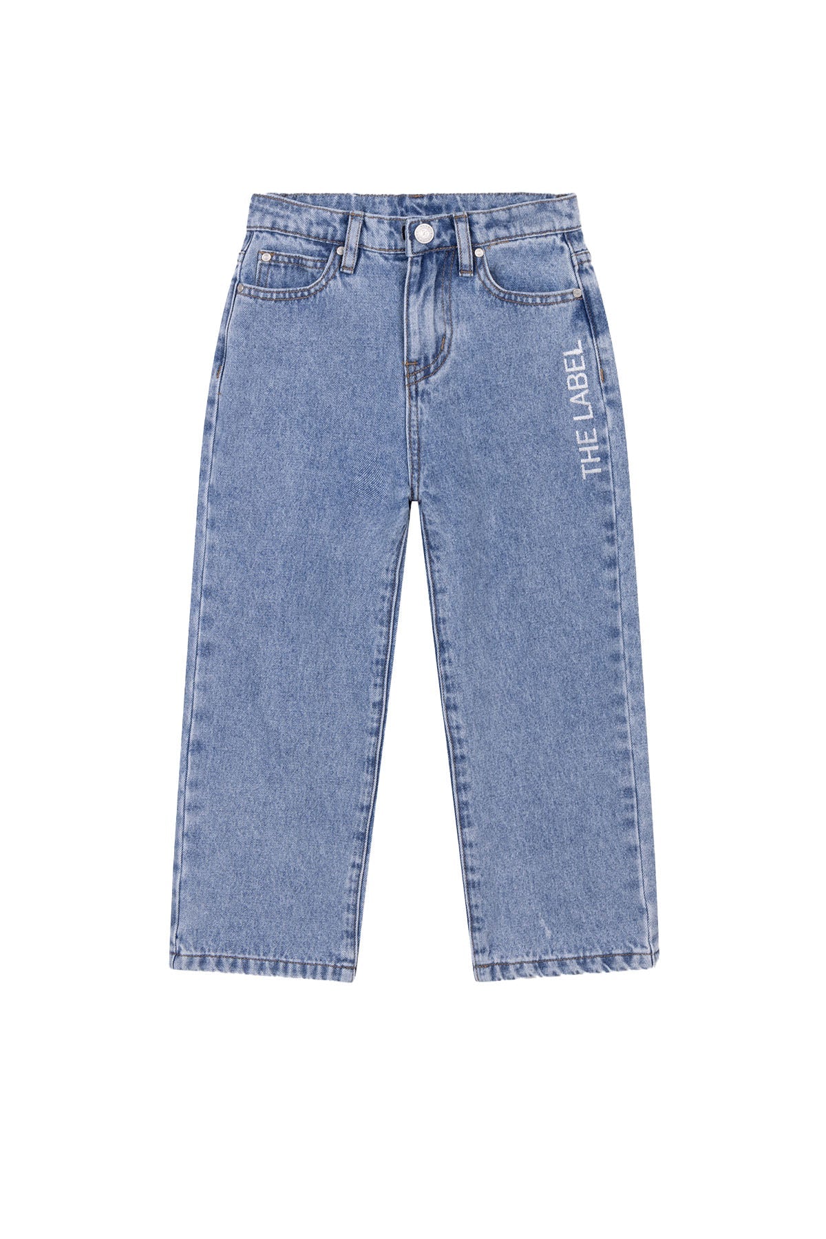 kids woven flowy denim pants