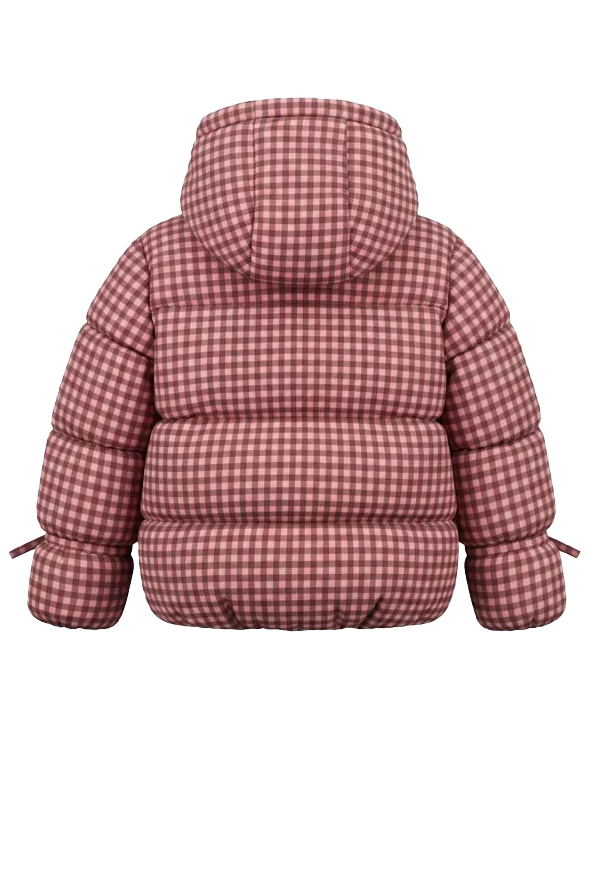 Gingham | Tie Puffer Coat