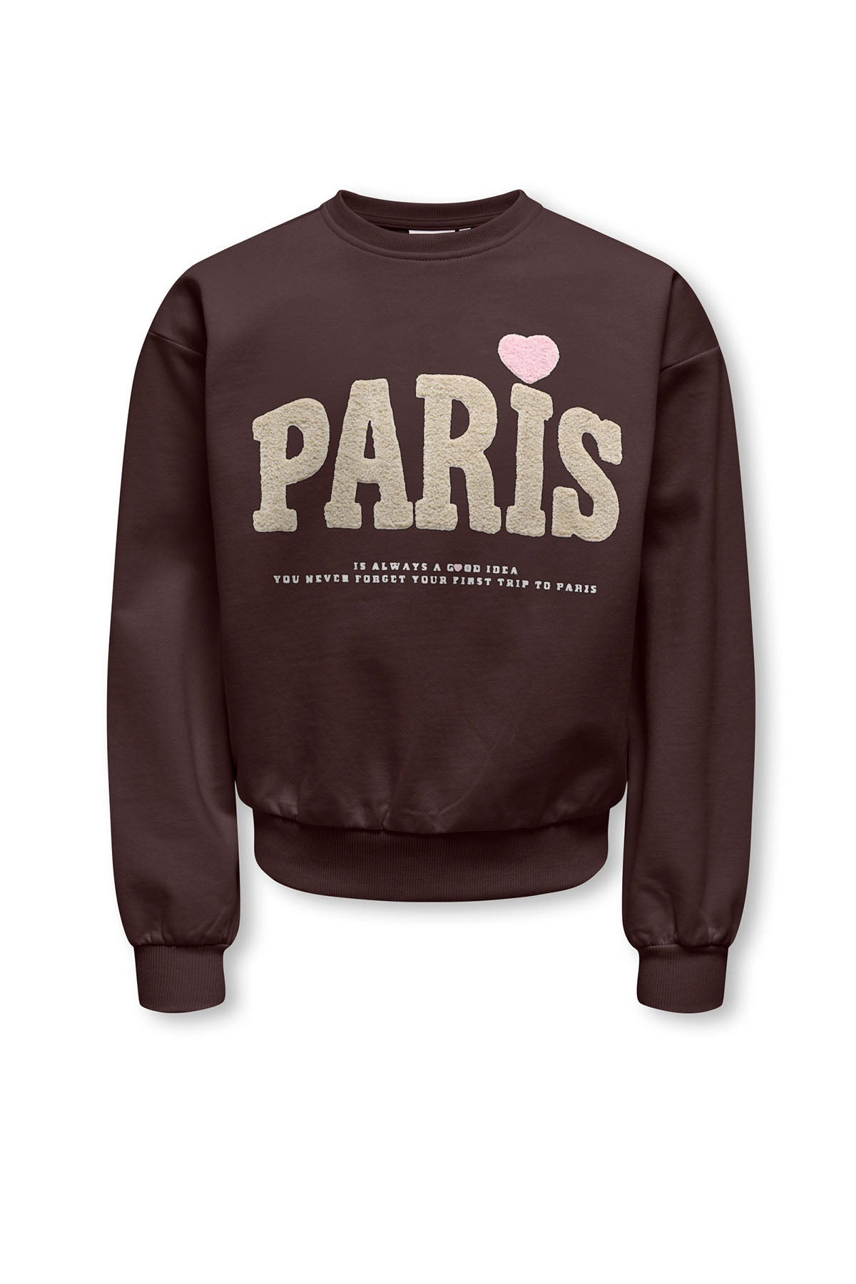 KOGNAOMIE BOXY O-NECK PRINTED SWEATER Coffee
