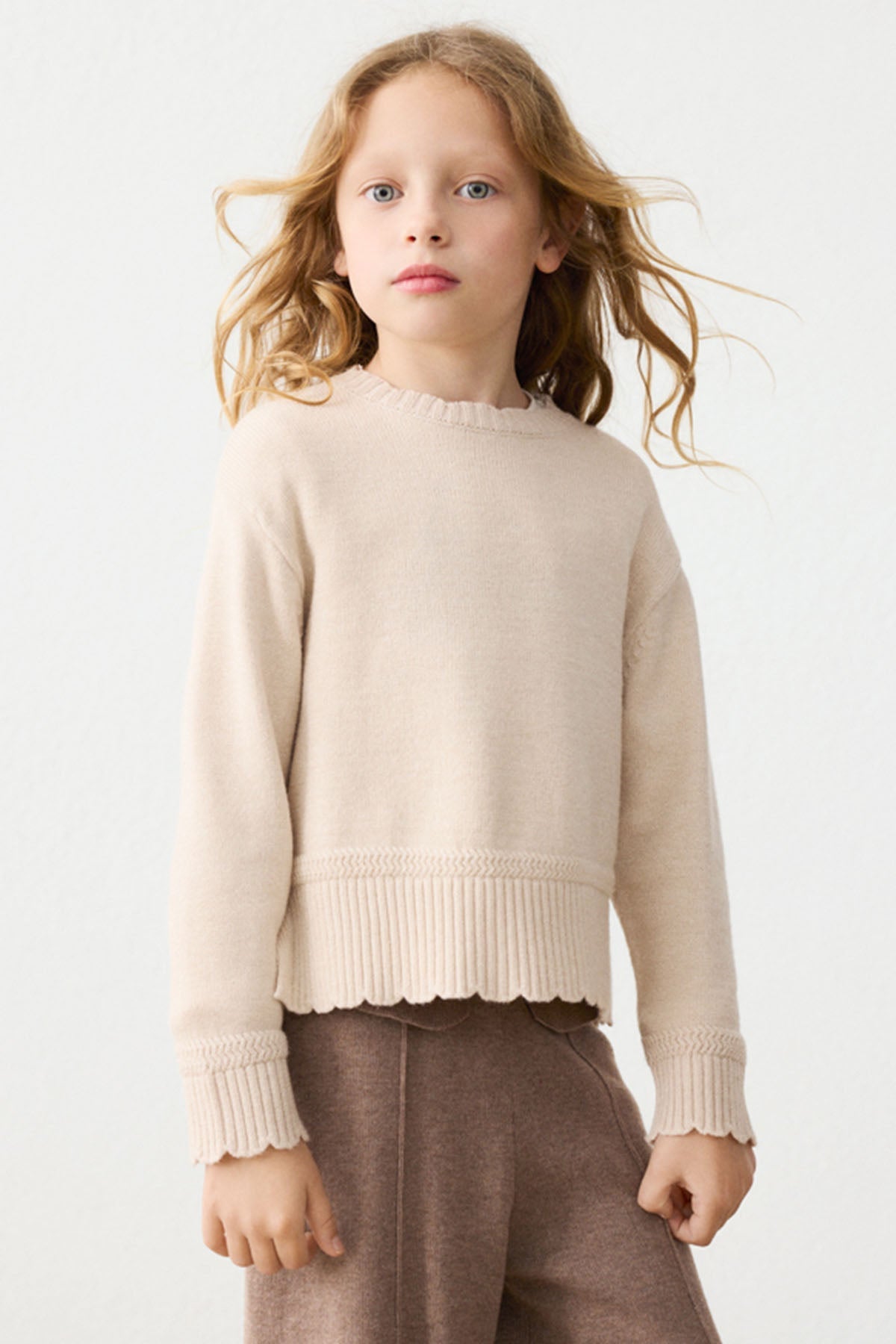 Knitted smooth sweater