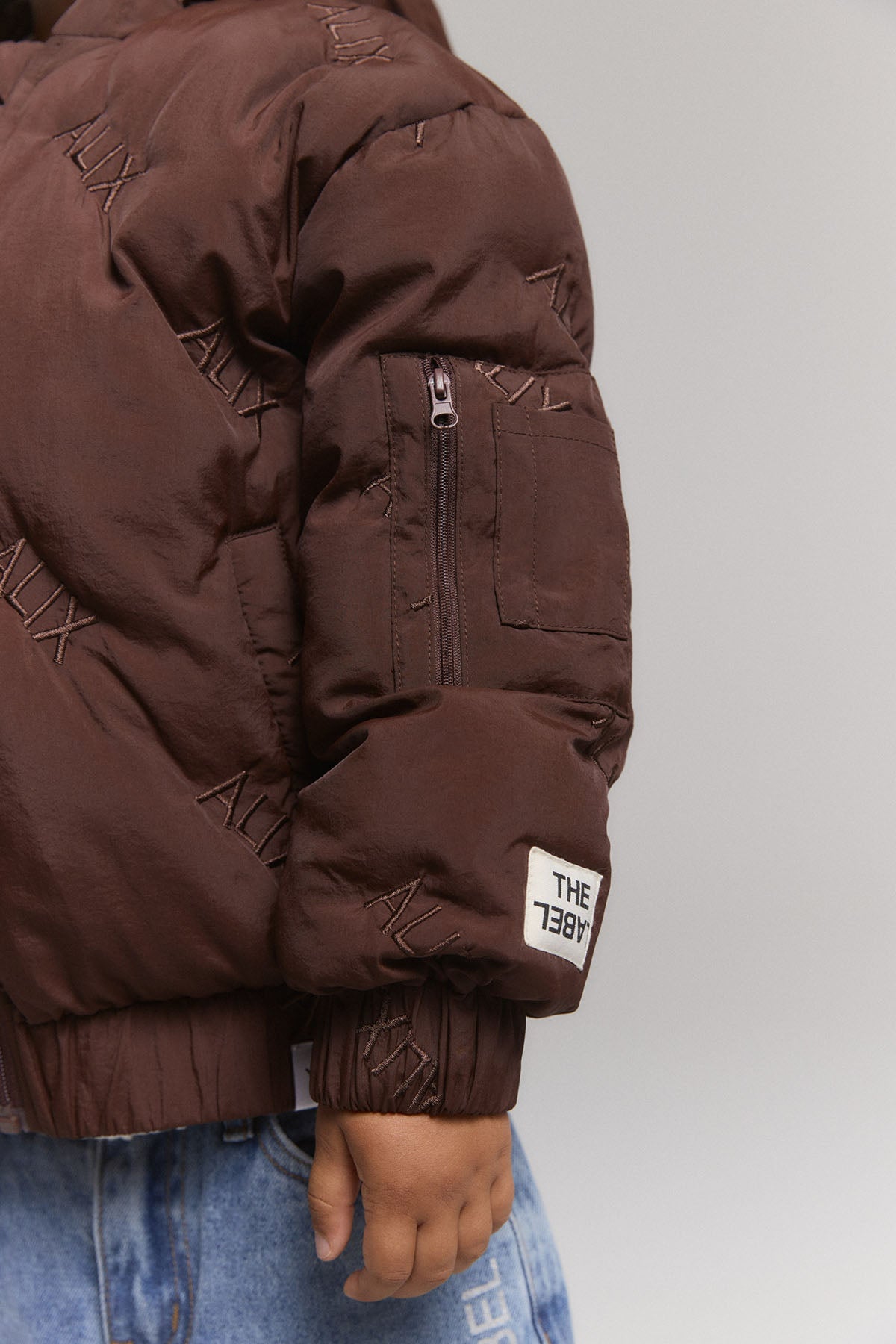 kids woven Alix quilted coat