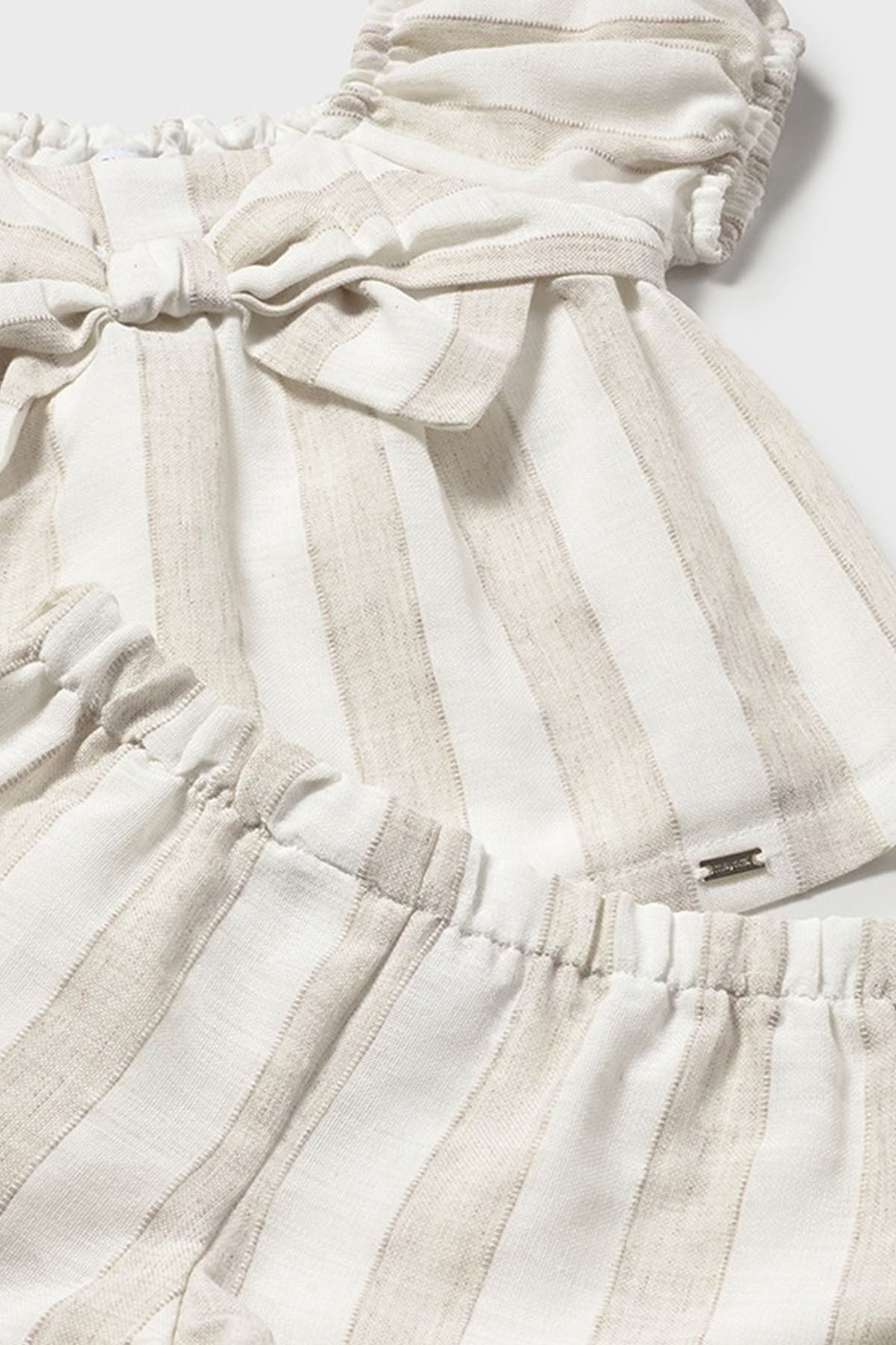 Striped shirt and shorts set Hazelnut
