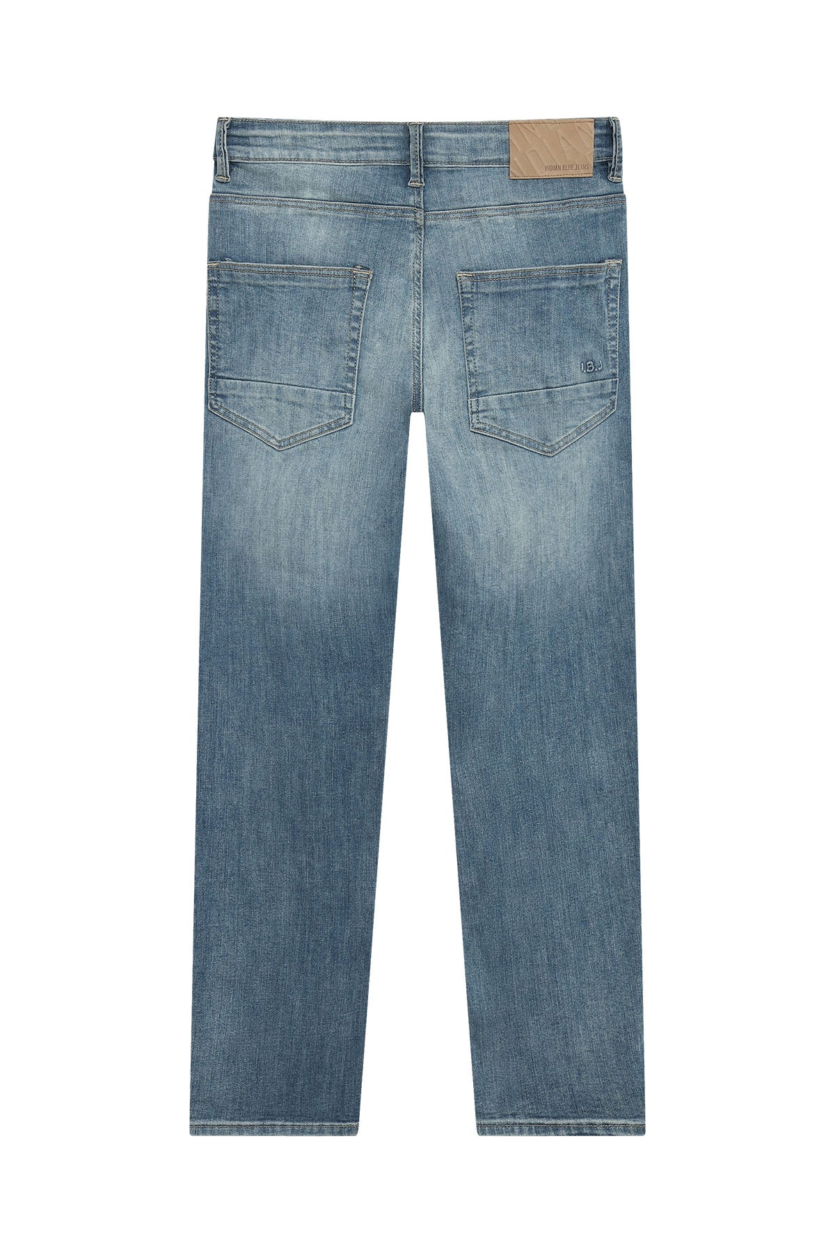 Wide Straight Fit Blue Jeans