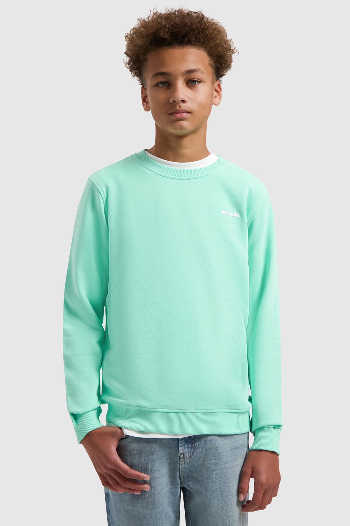 Junior Faded Waves Crewneck Sweater