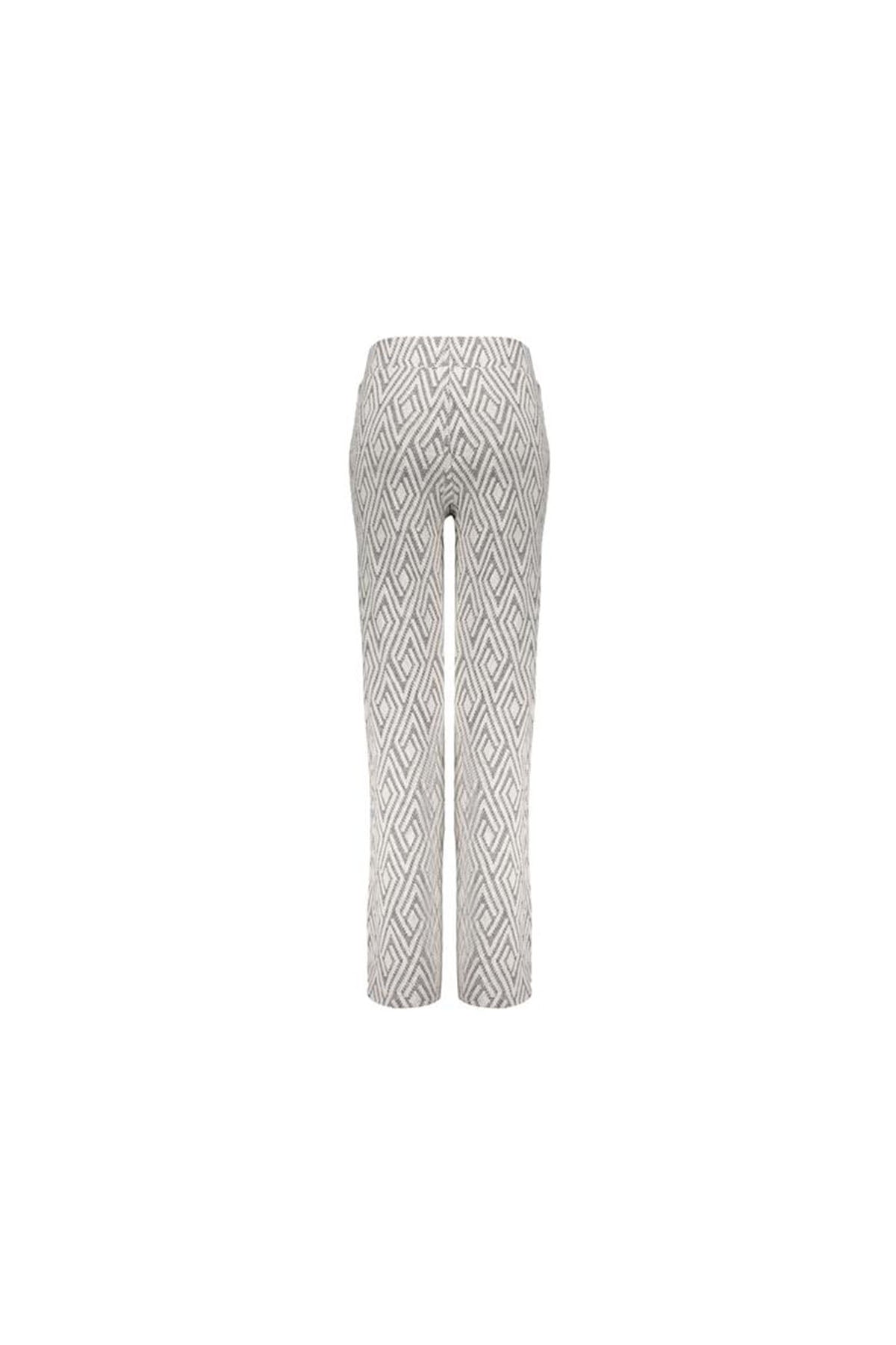Jacquard black/white trousers