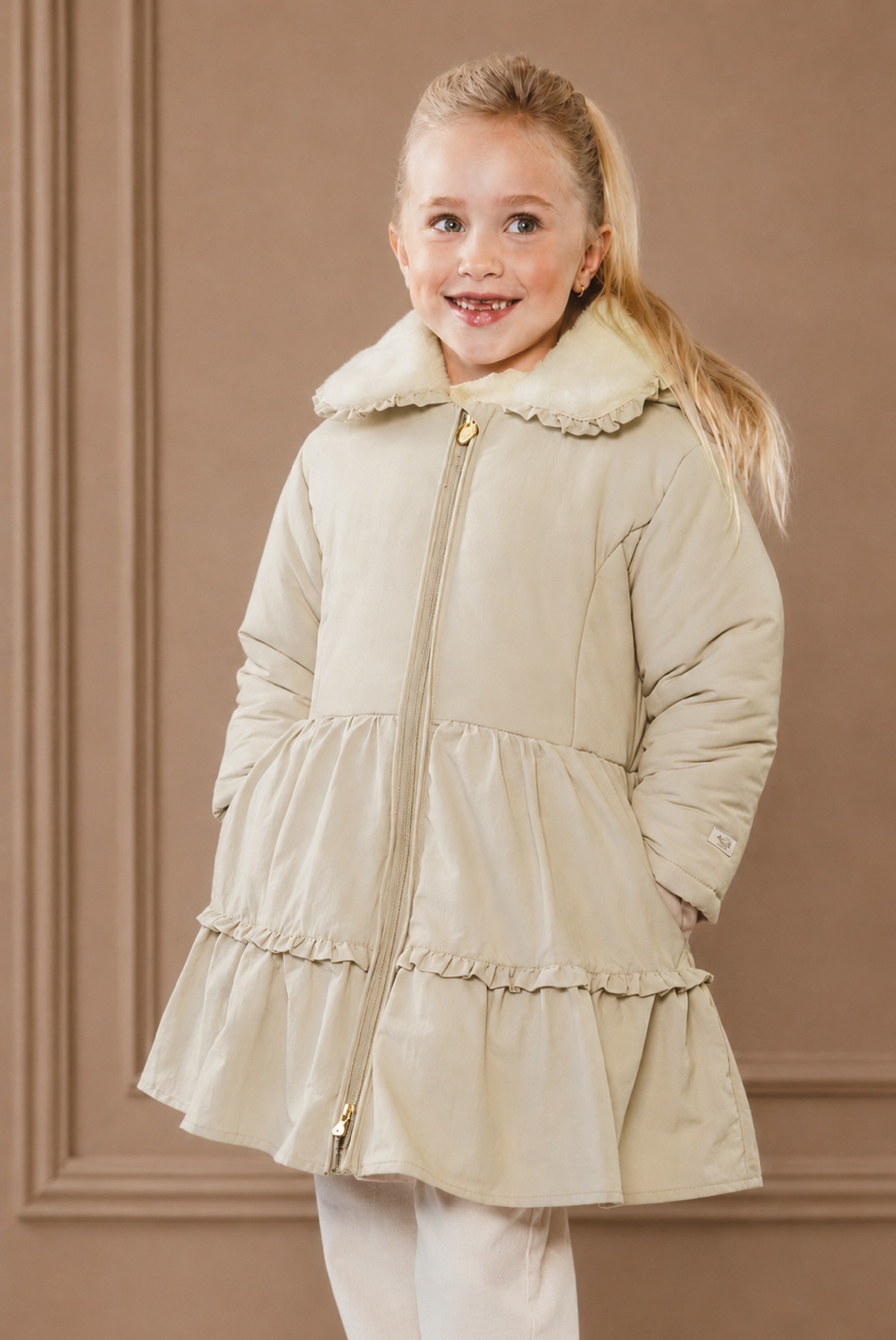 BLANCHE ruffle-skirt coat