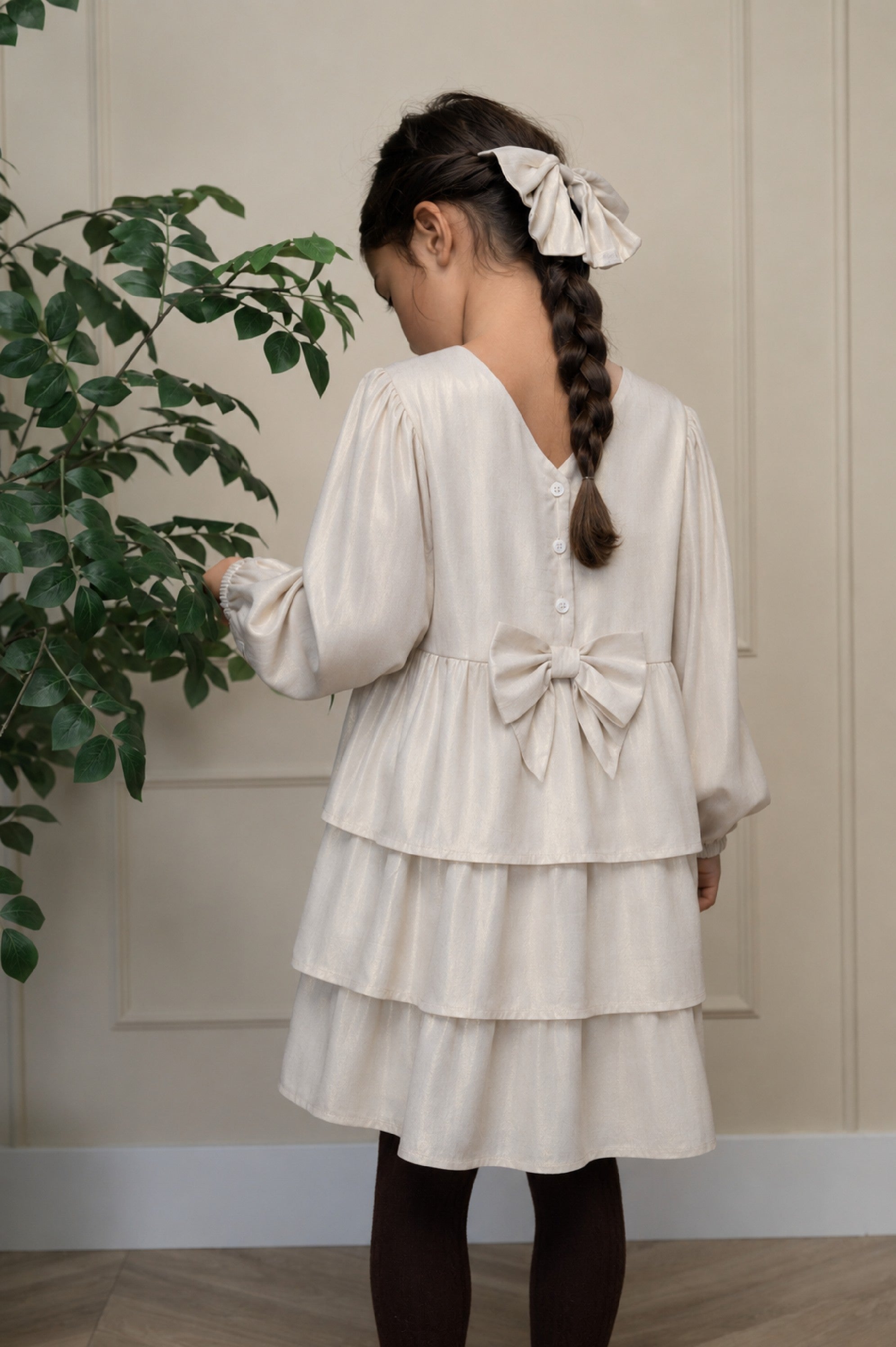 SERA glitter linen dress