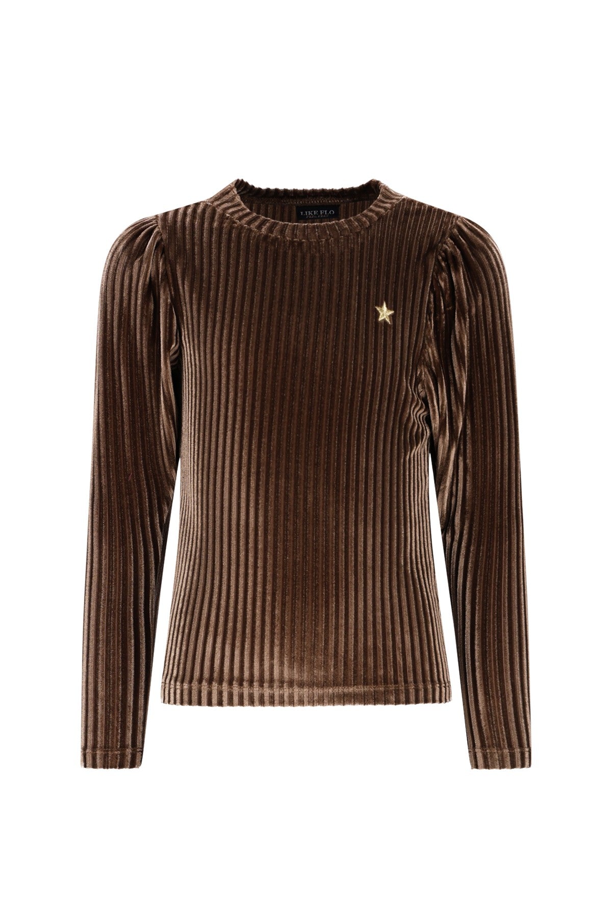 Esmay Flo girls velvet top choco