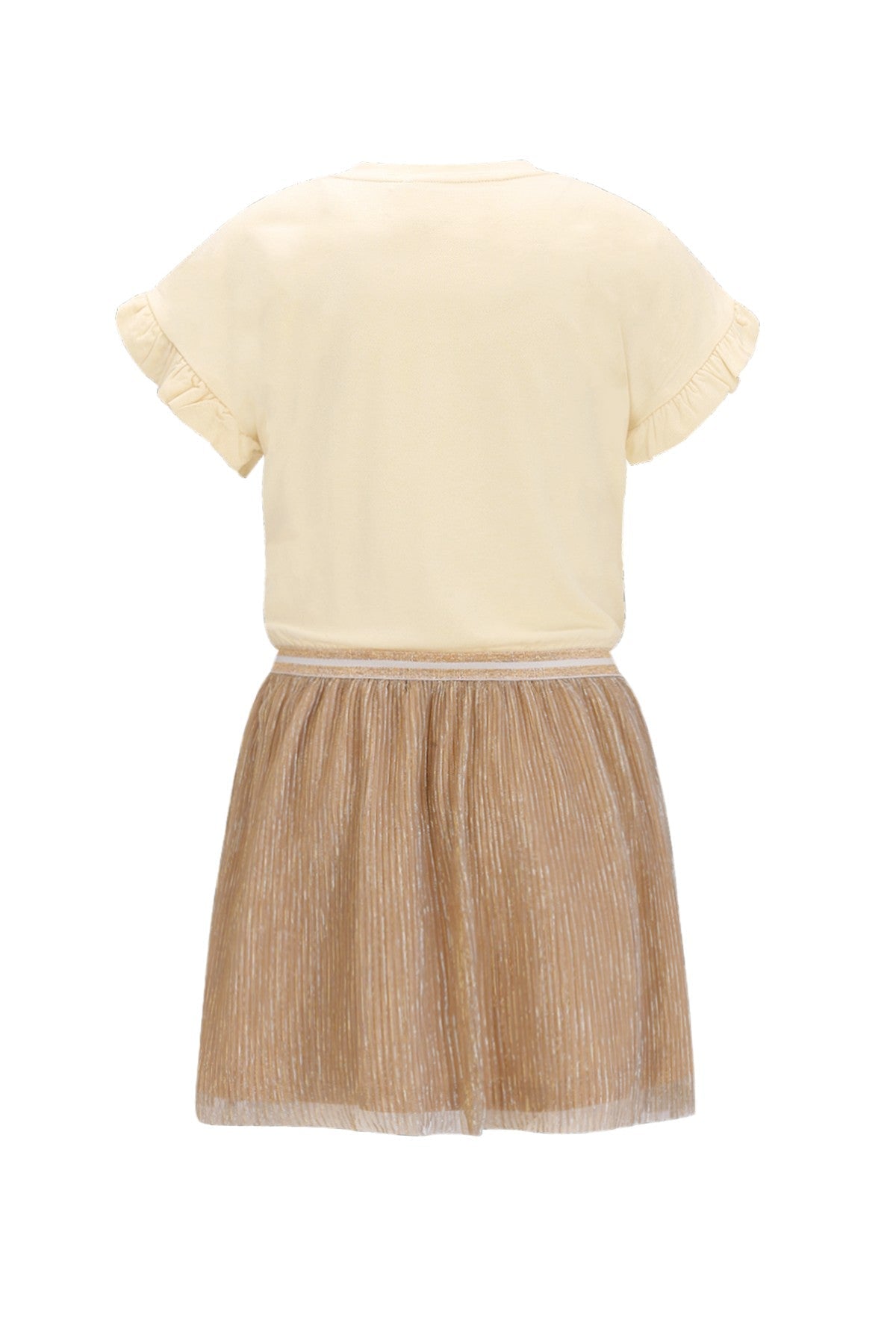 Maud Flo girls dress with viscose top and pleated skirt