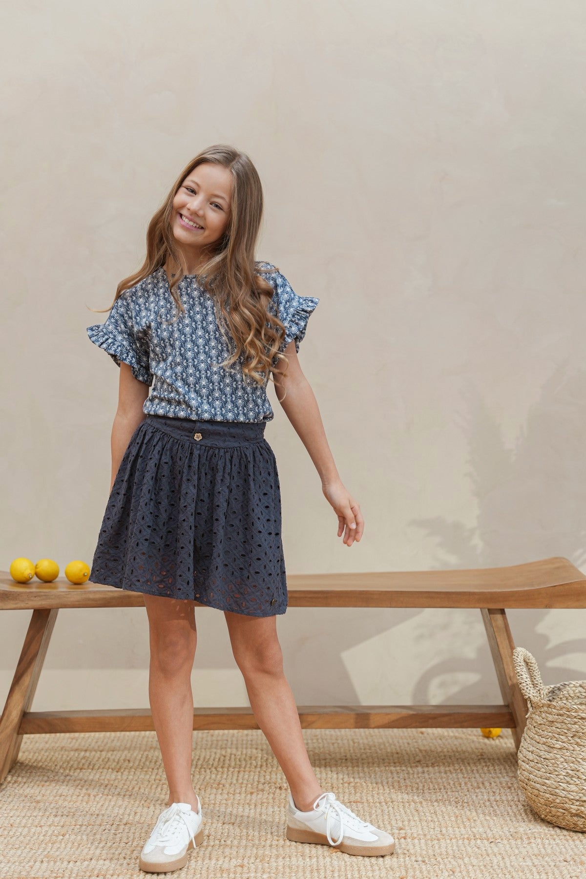 Silvanna Flo girls broderie anglaise skirt