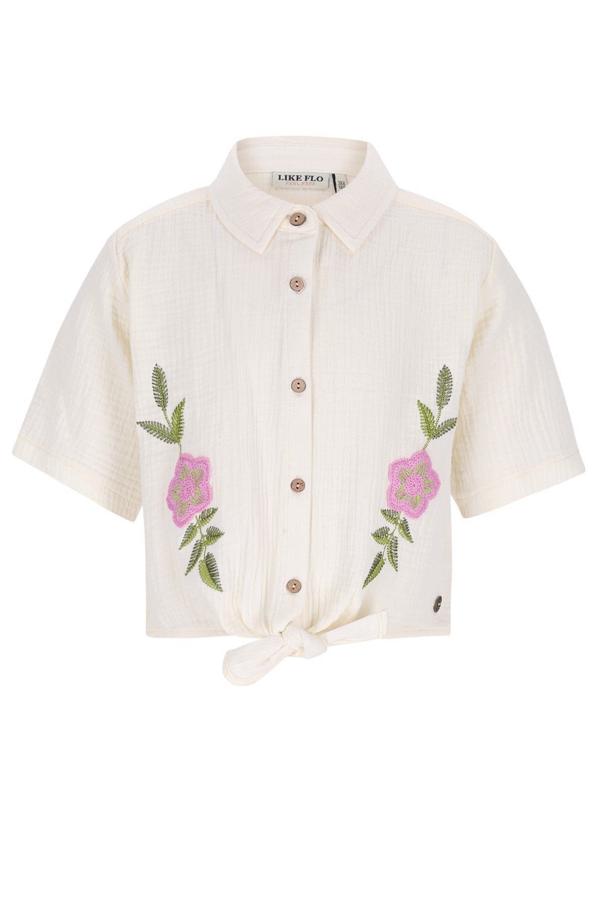Cecile Flo girls knotted oversized blouse
