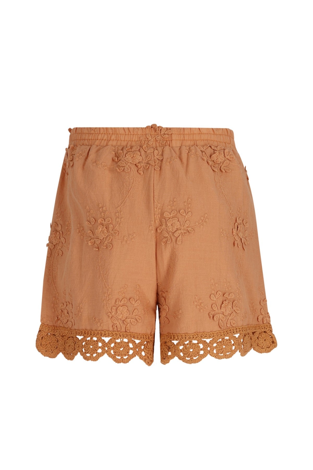 Fanny Flo girls 3D leaf embroidery shorts
