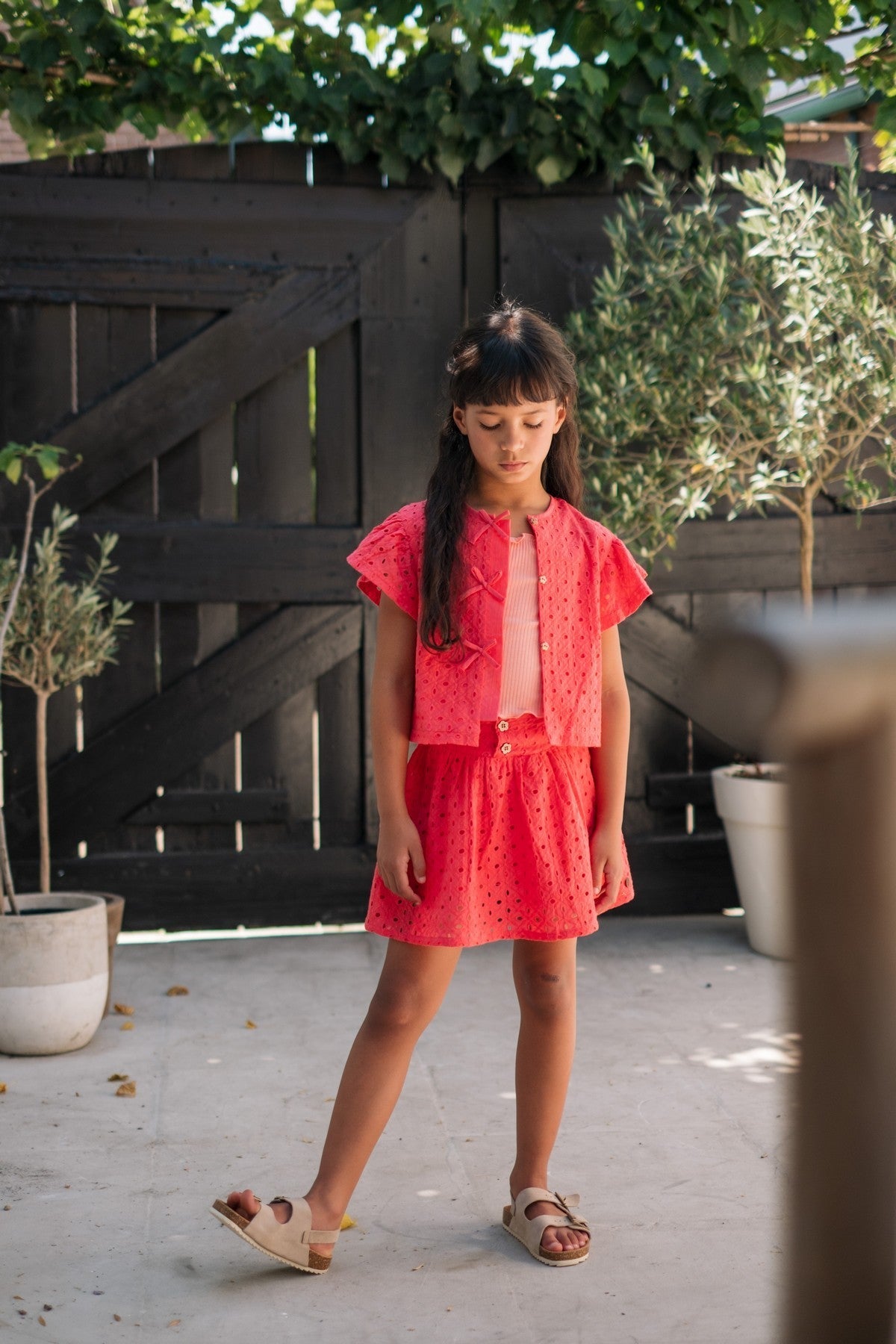Silvanna Flo girls broderie anglaise skirt