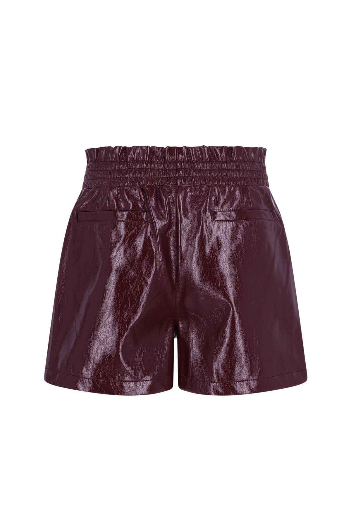 Felicia faux leather short with elastic WB