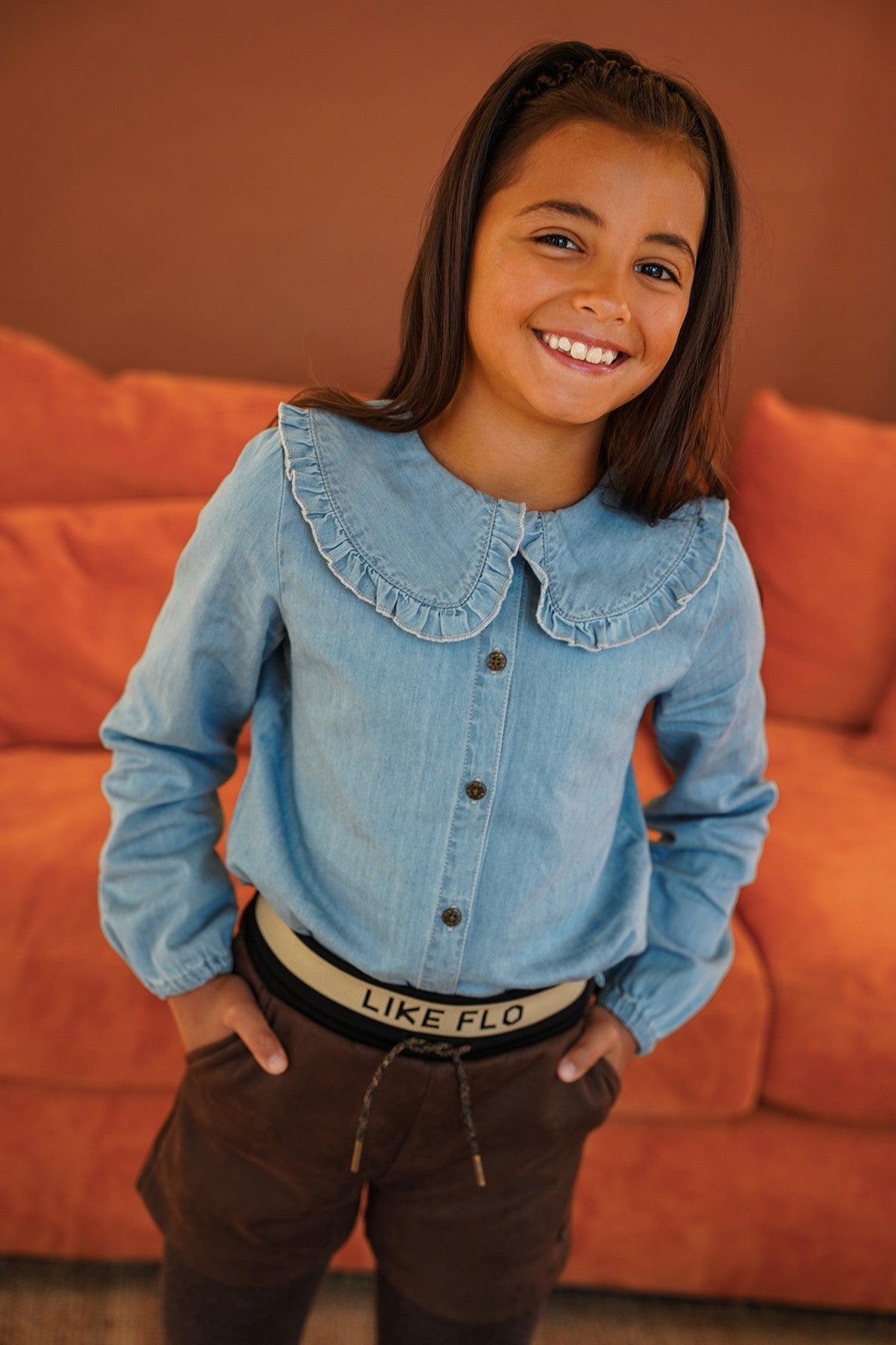 Celine chambrey blouse with collar