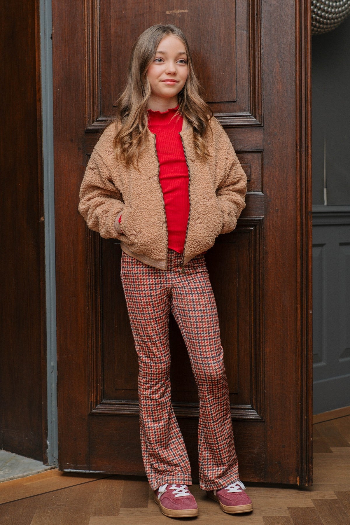 Dionne teddy embroidery cardigan