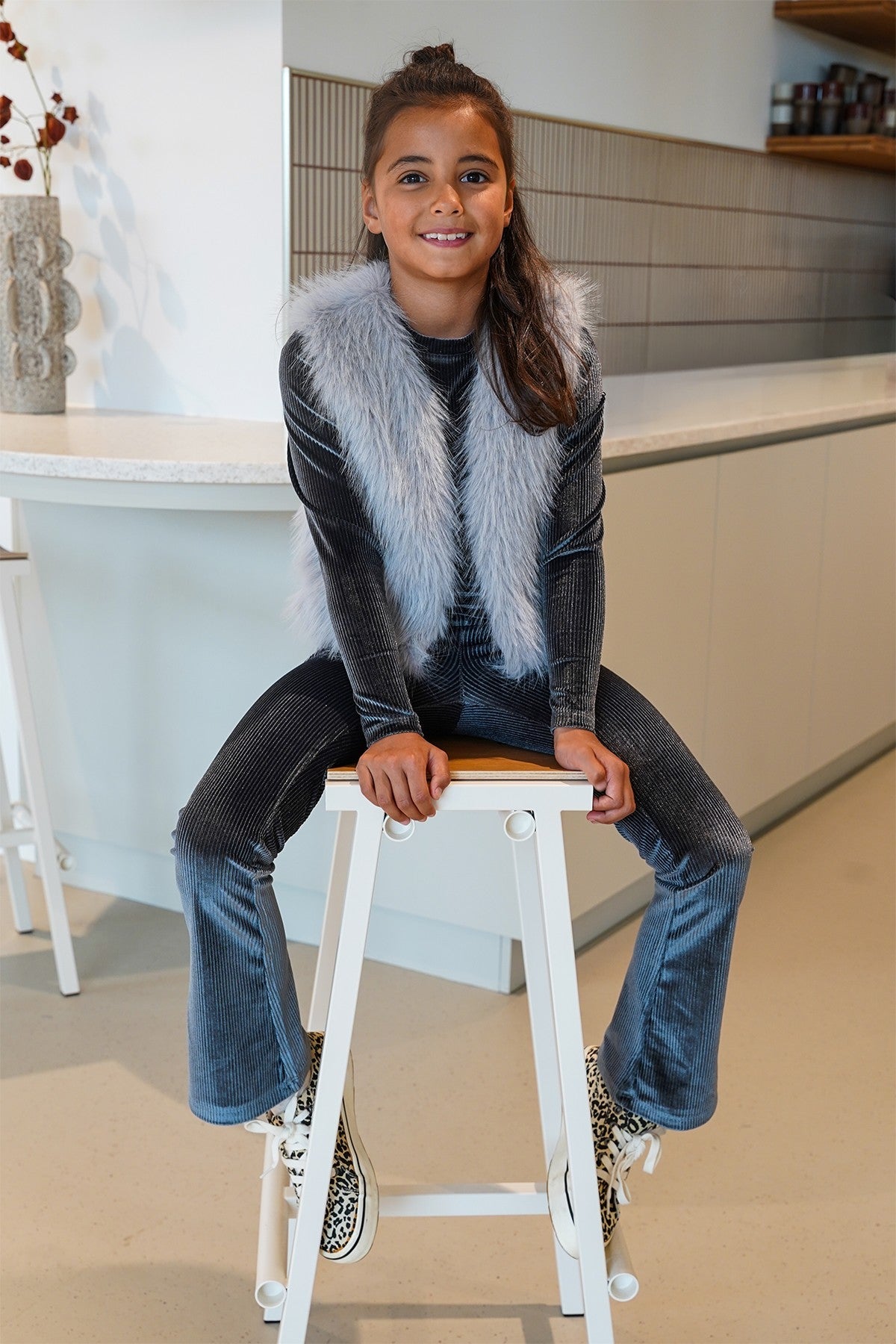 Esmay velvet glitter top