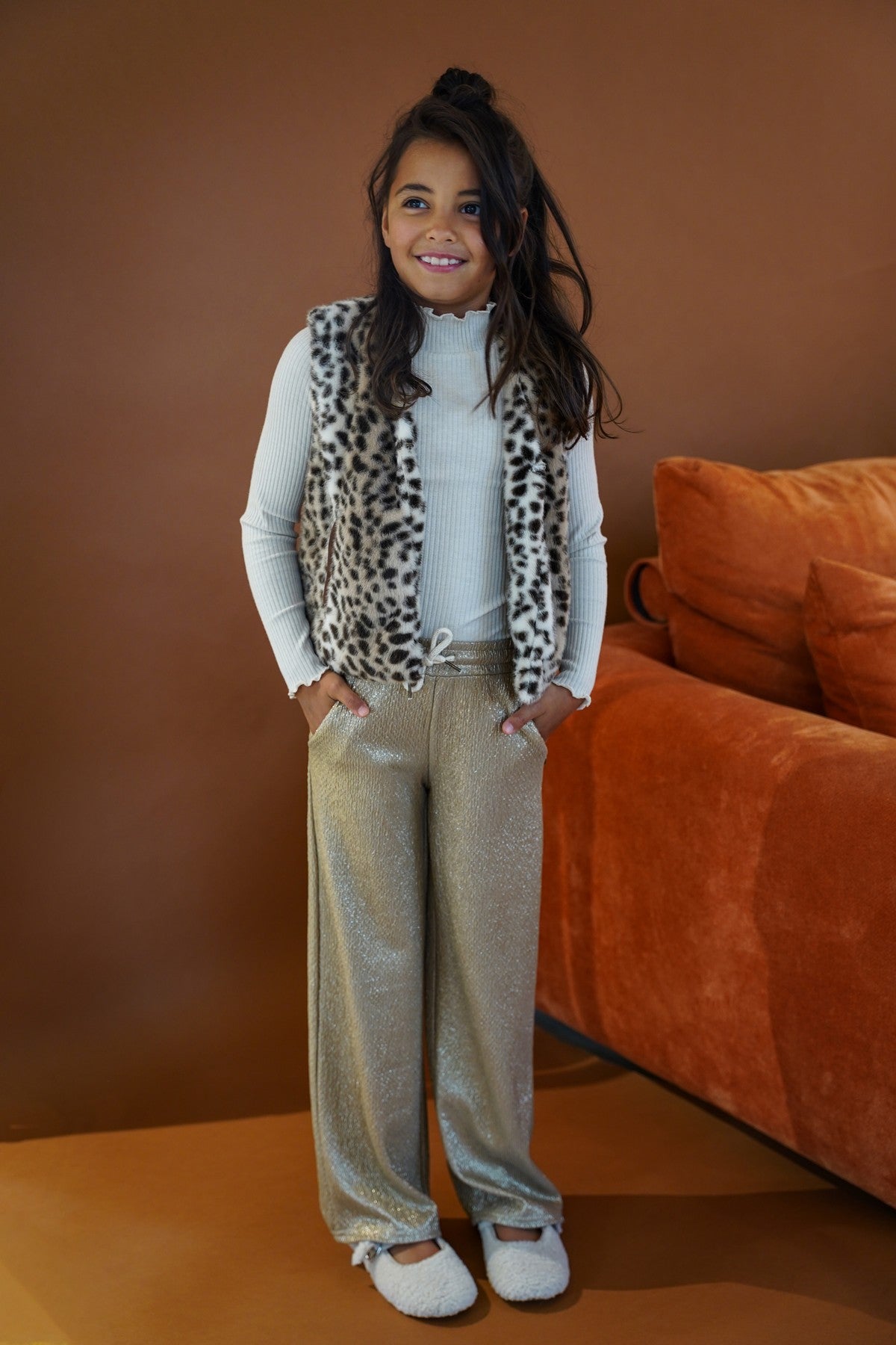 Fenya metallic straight leg pants