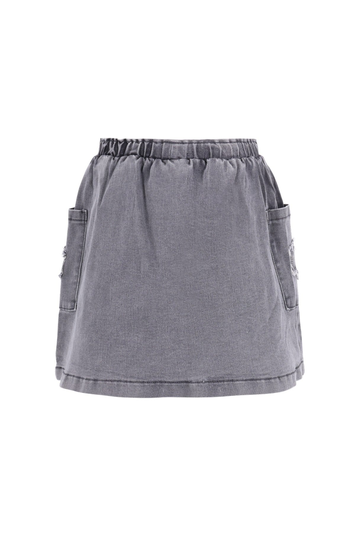 Semmie denim skirt with embroidery