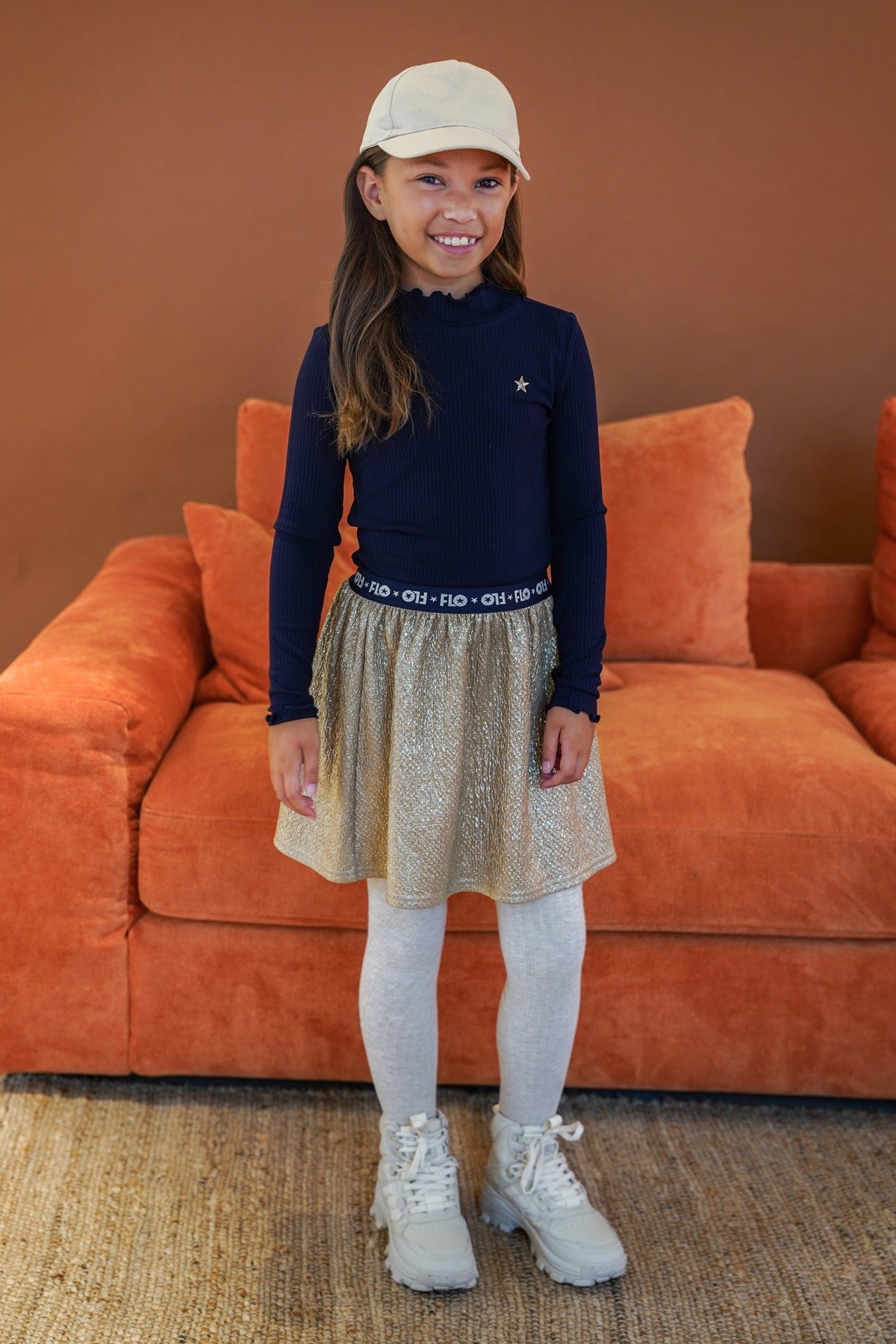 Holly metallic skirt