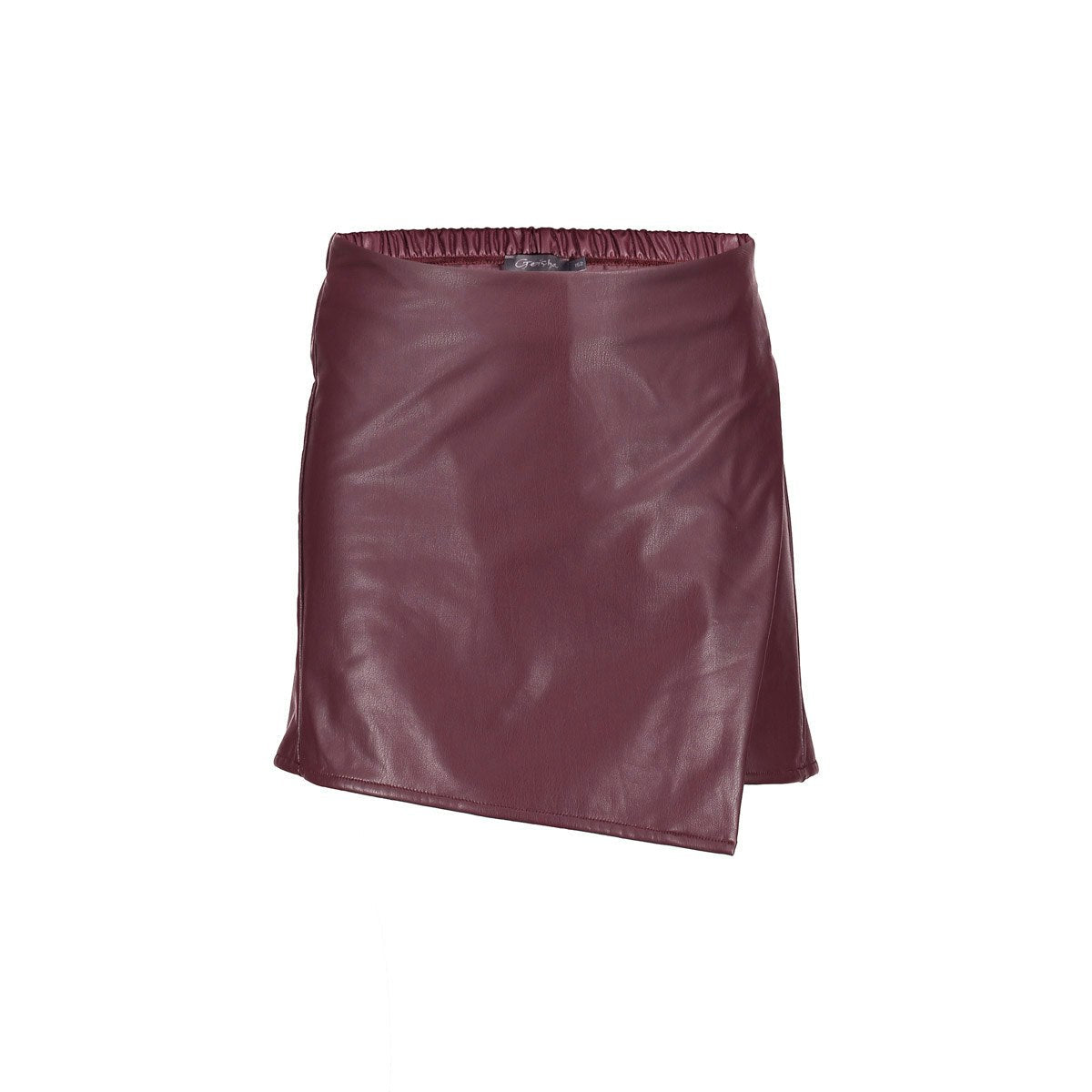 PU skort burgundy
