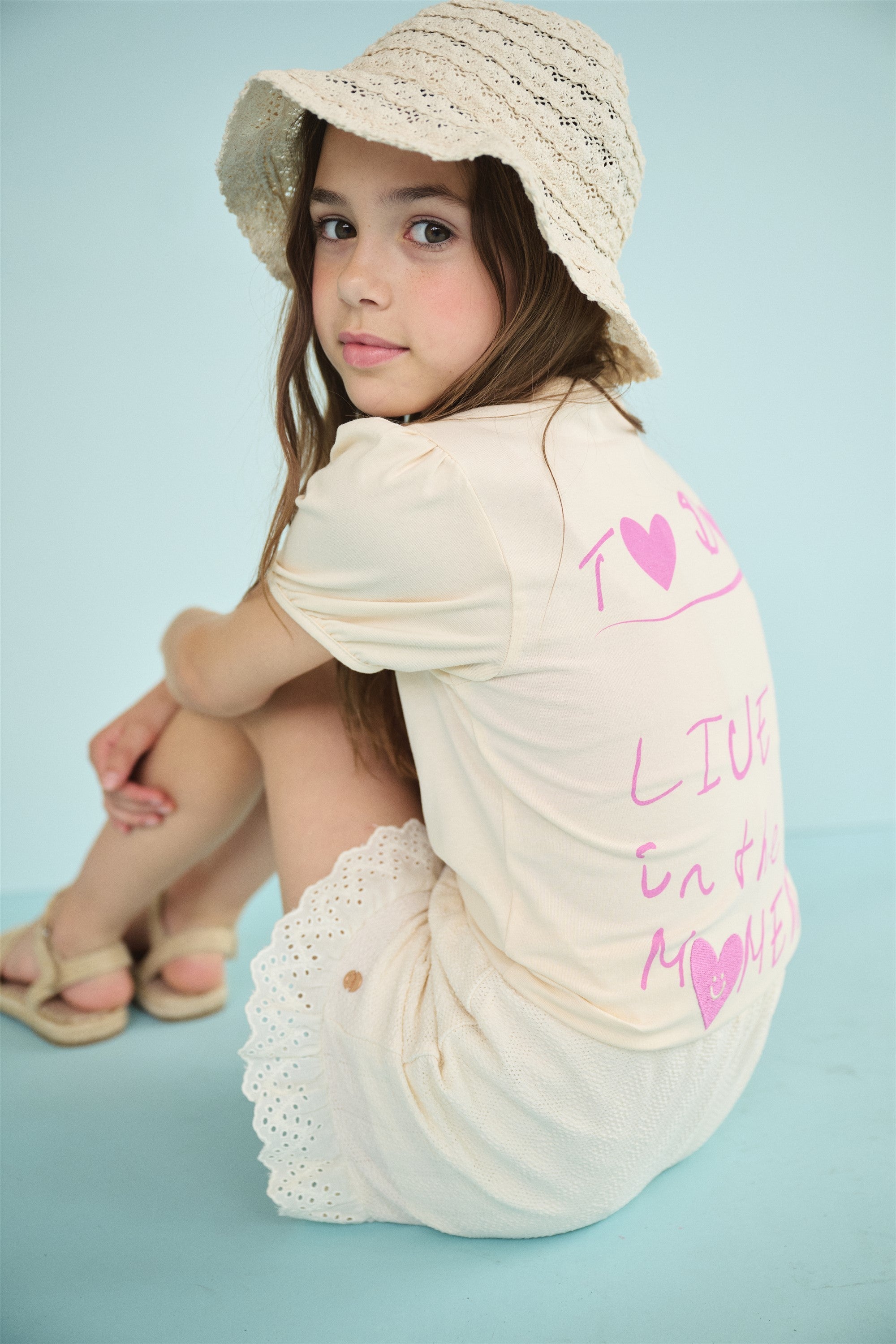 Sara Jersey Shorts Ivory