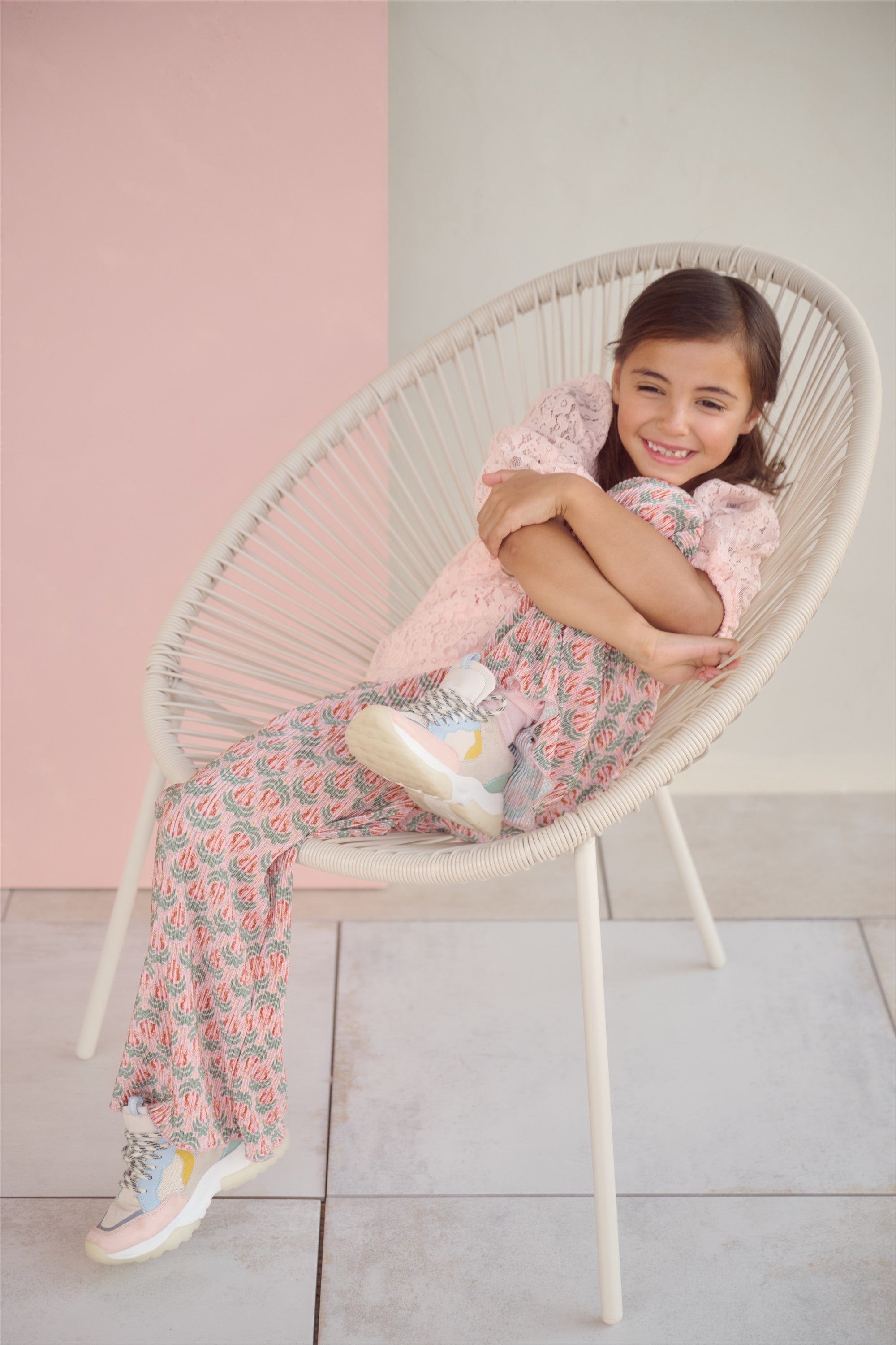 Sun Pleated Palmtree Palazzo