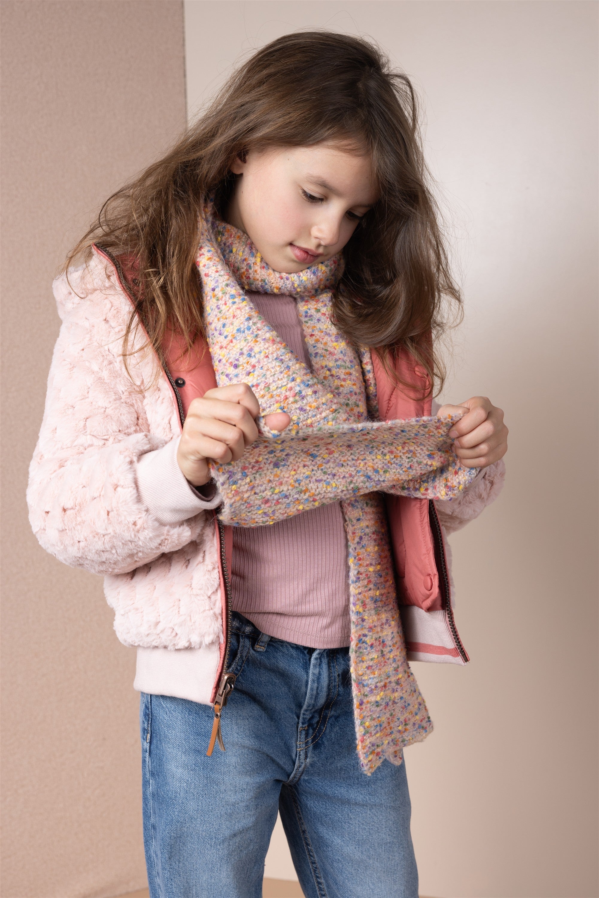 Bomby Reversible Girls Hooded Winter Bomberjacket