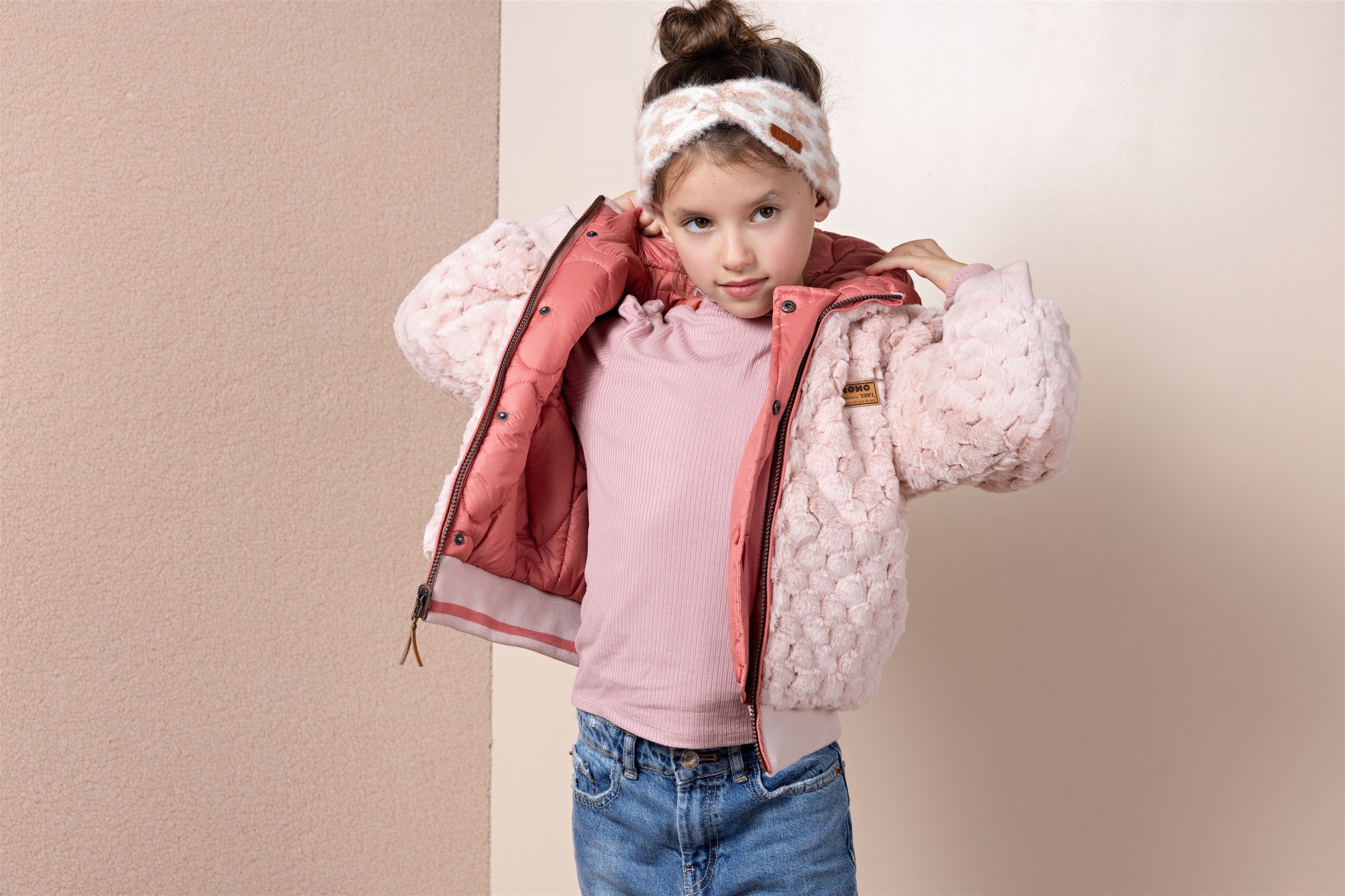 Bomby Reversible Girls Hooded Winter Bomberjacket