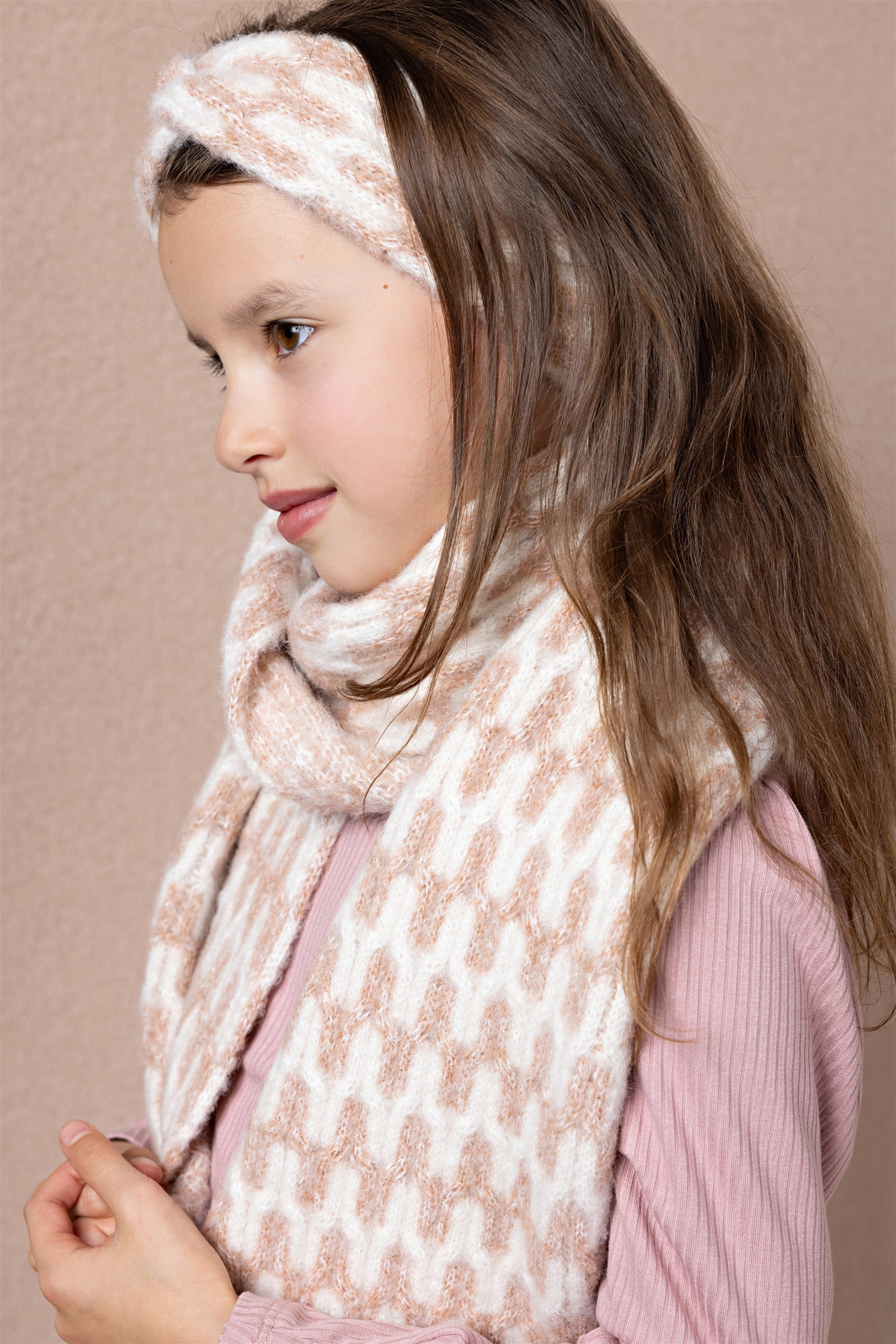 Rosa Knitted Hairband+Scarf Set