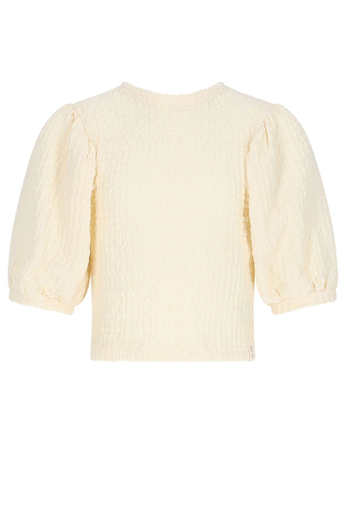 Kylias Smock jersey top with puffed sleeves